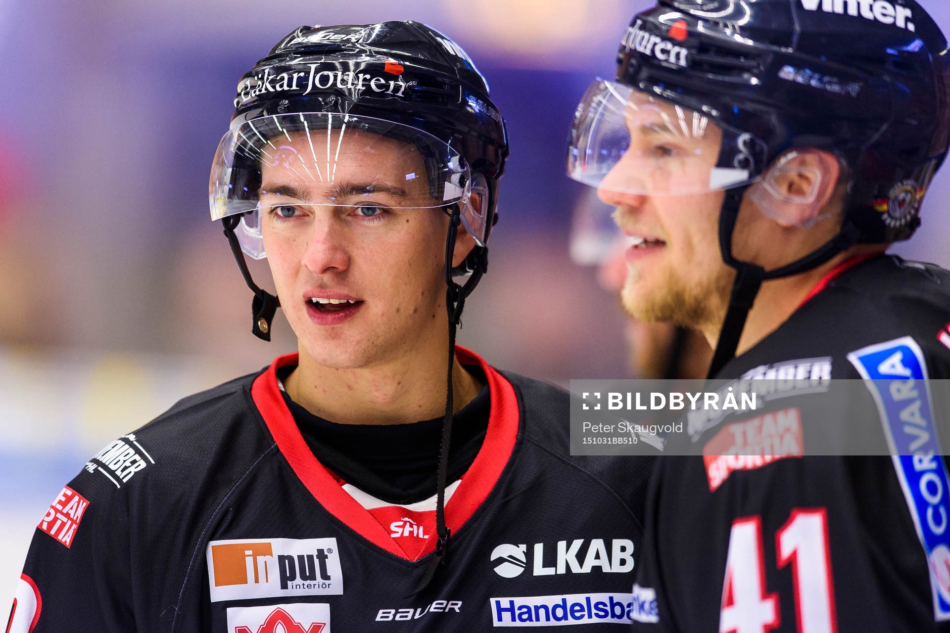 Luleås Johan Forsberg på uppvärmningen