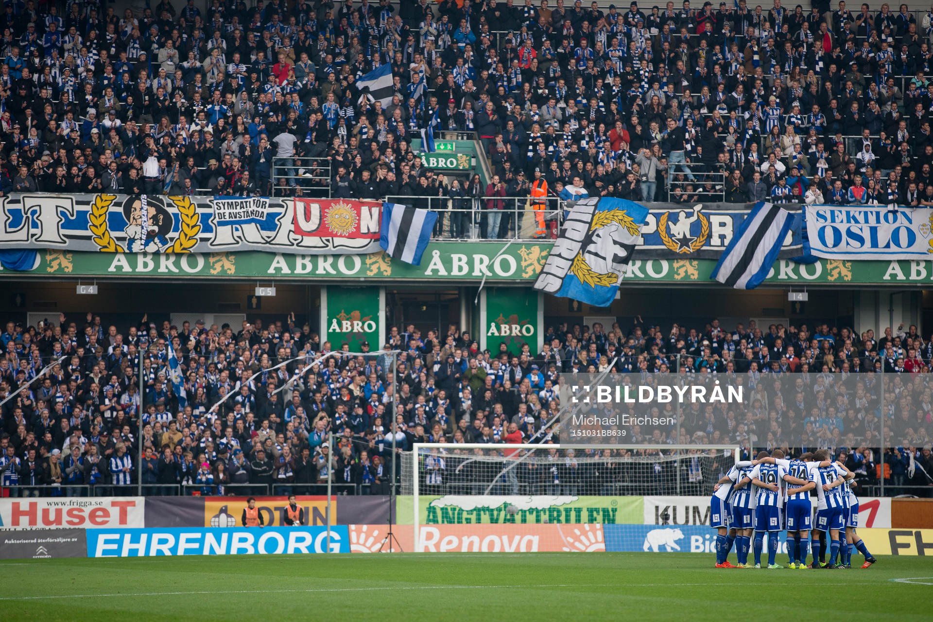 IFK Göteborg samlade innan fotbollsmatchen i Allsvenskan
