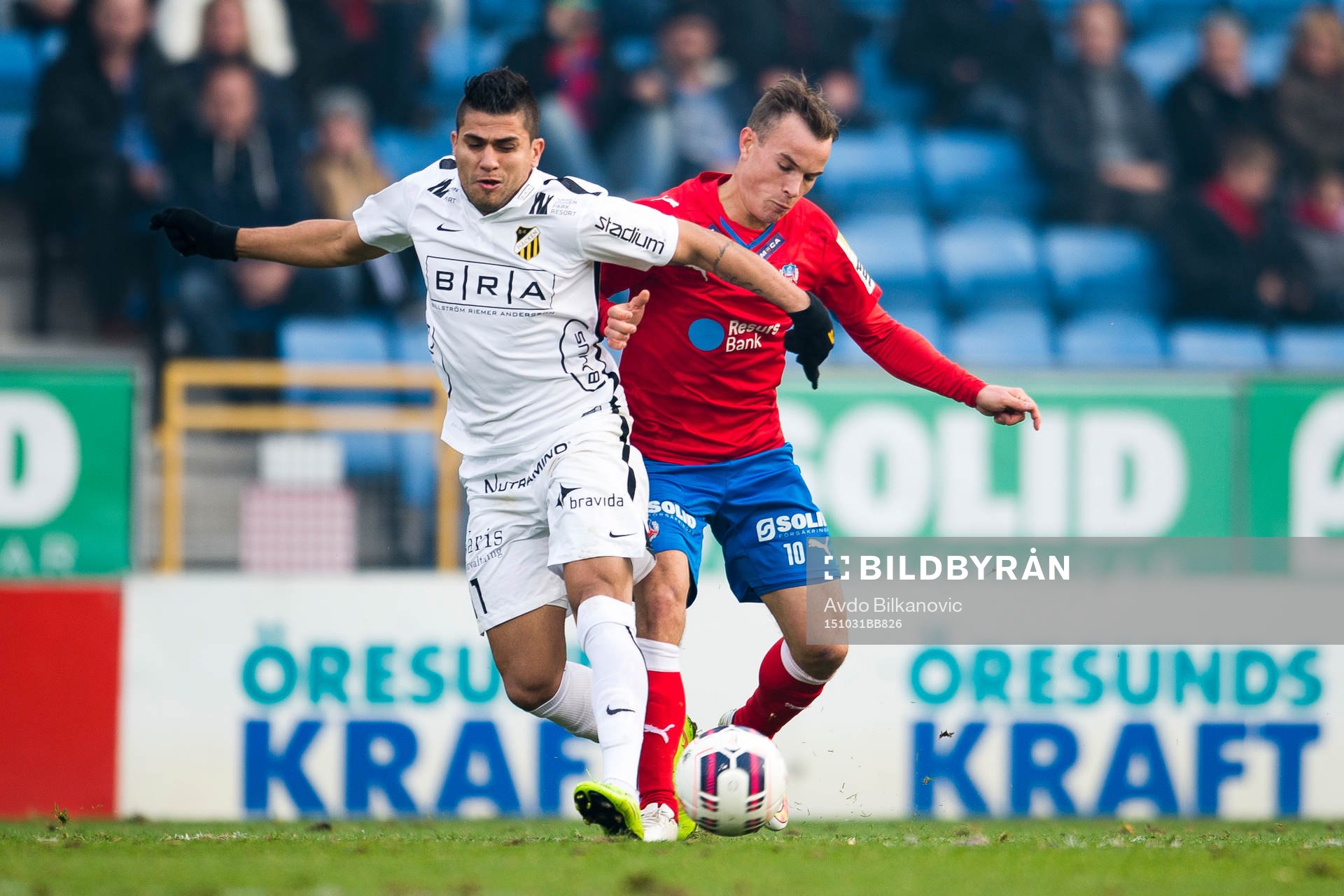 Häckens Paulo de Oliveira och Helsingborgs Anton Wede
