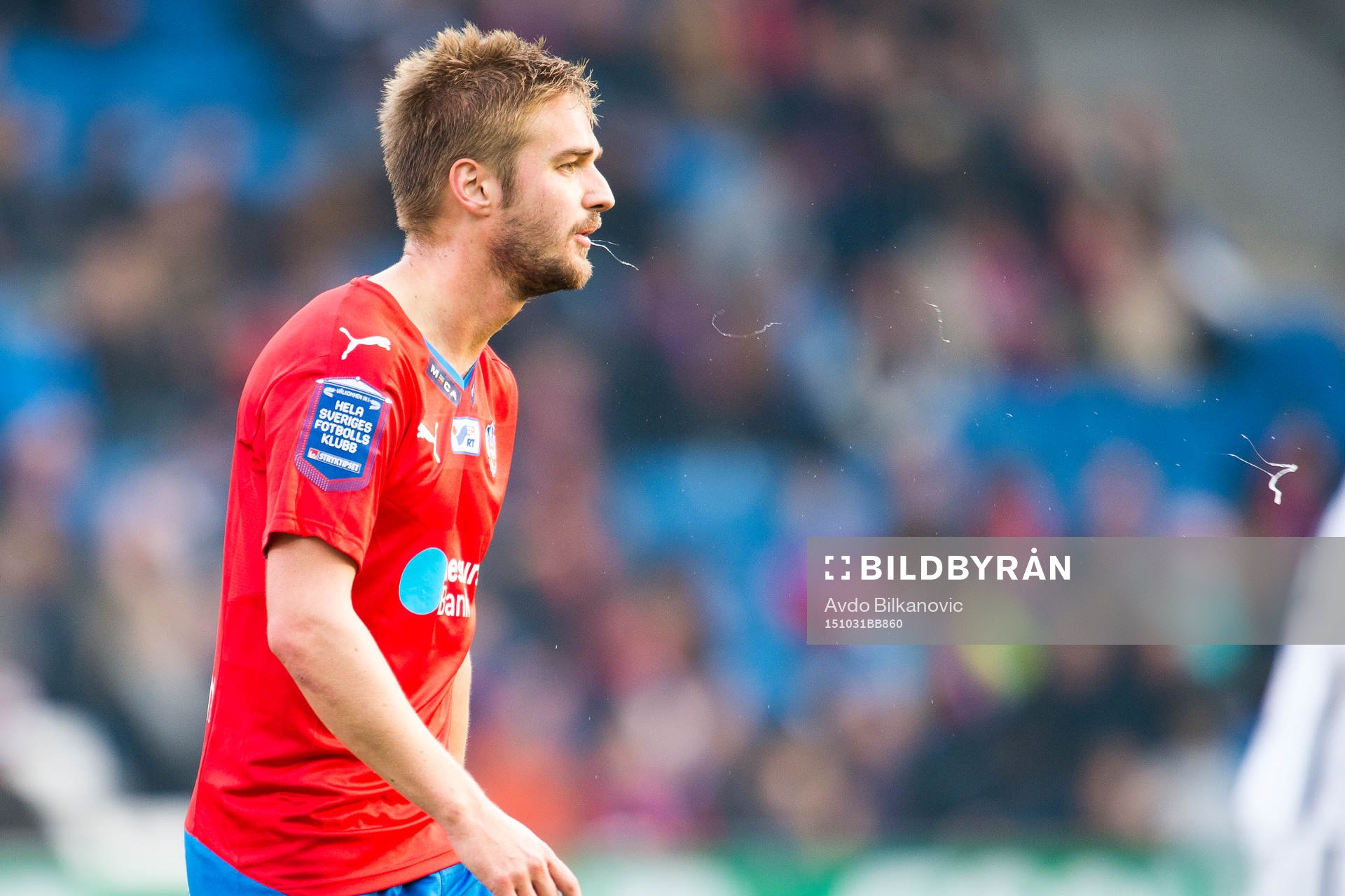 Helsingborgs Johan Mårtensson spottar
