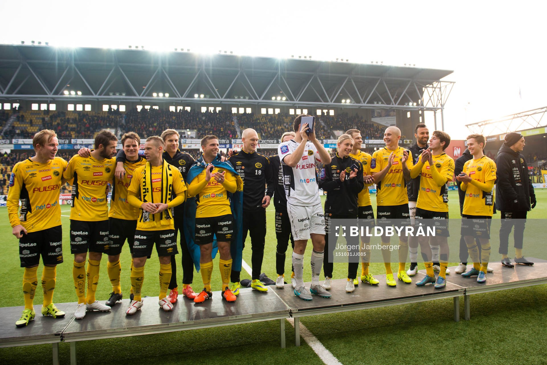 Elfsborgs spelare på podiet