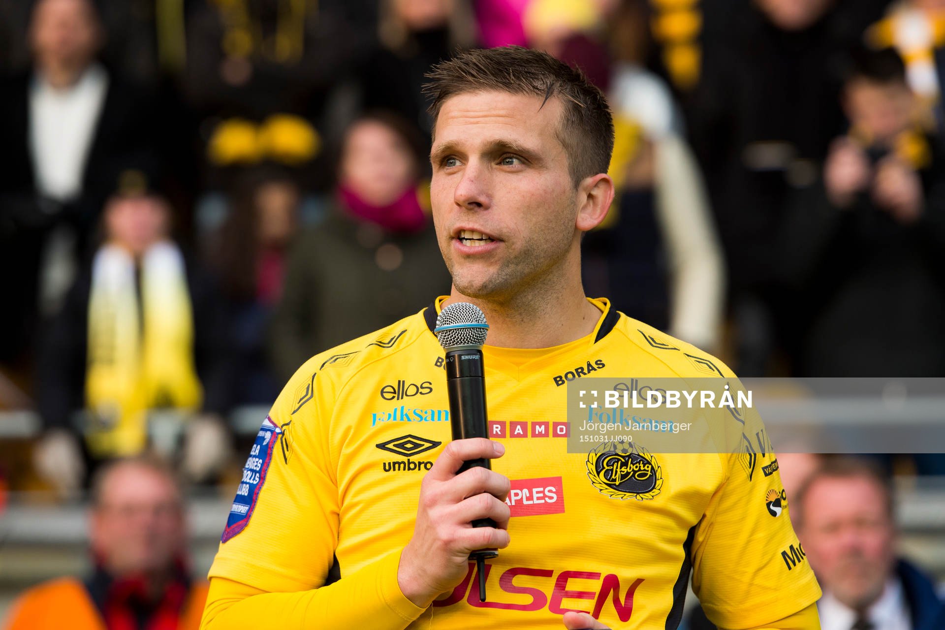 Elfsborgs Anders Svensson håller tal