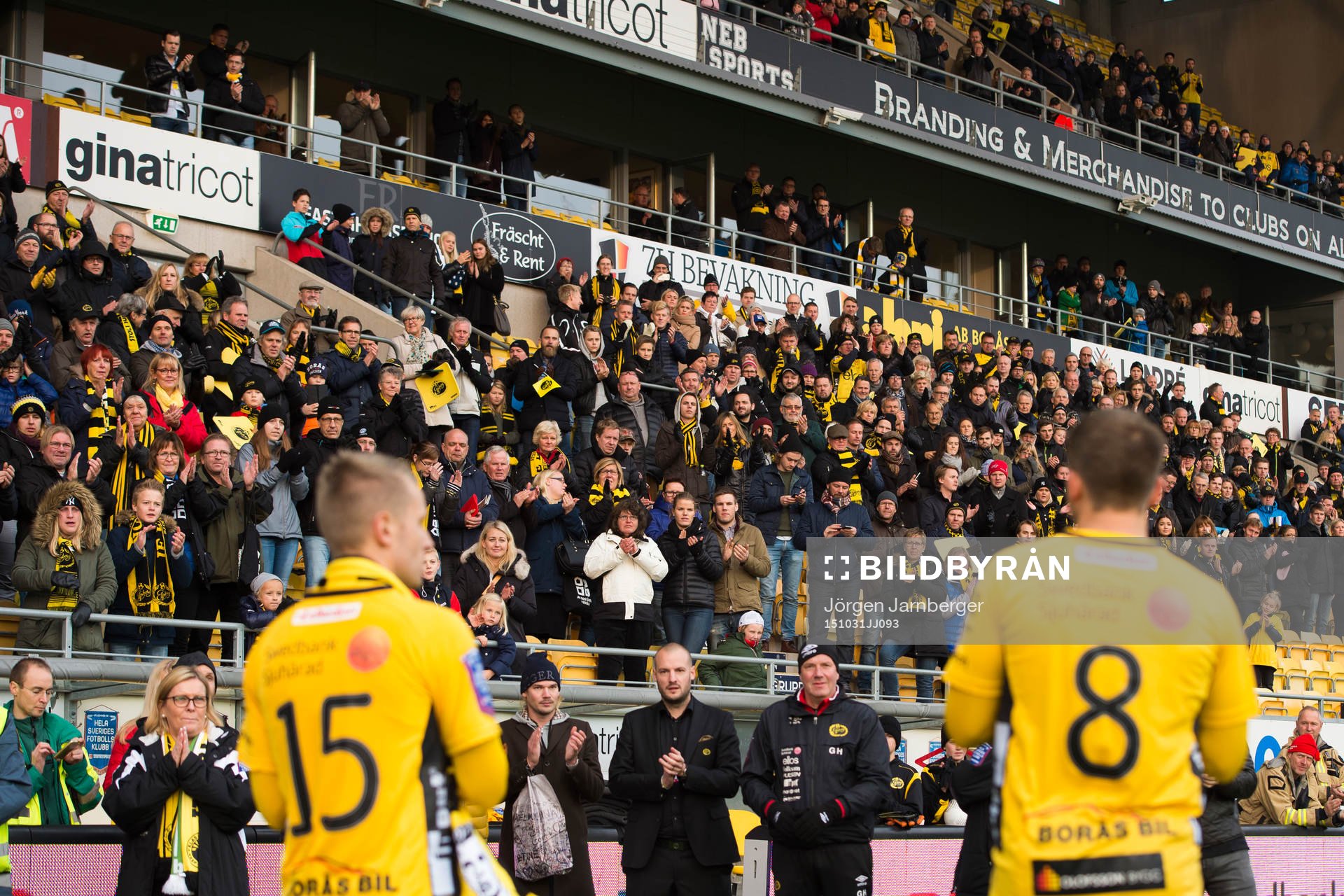 Elfsborgs Andreas Klarström och Anders Svensson (rygg mot