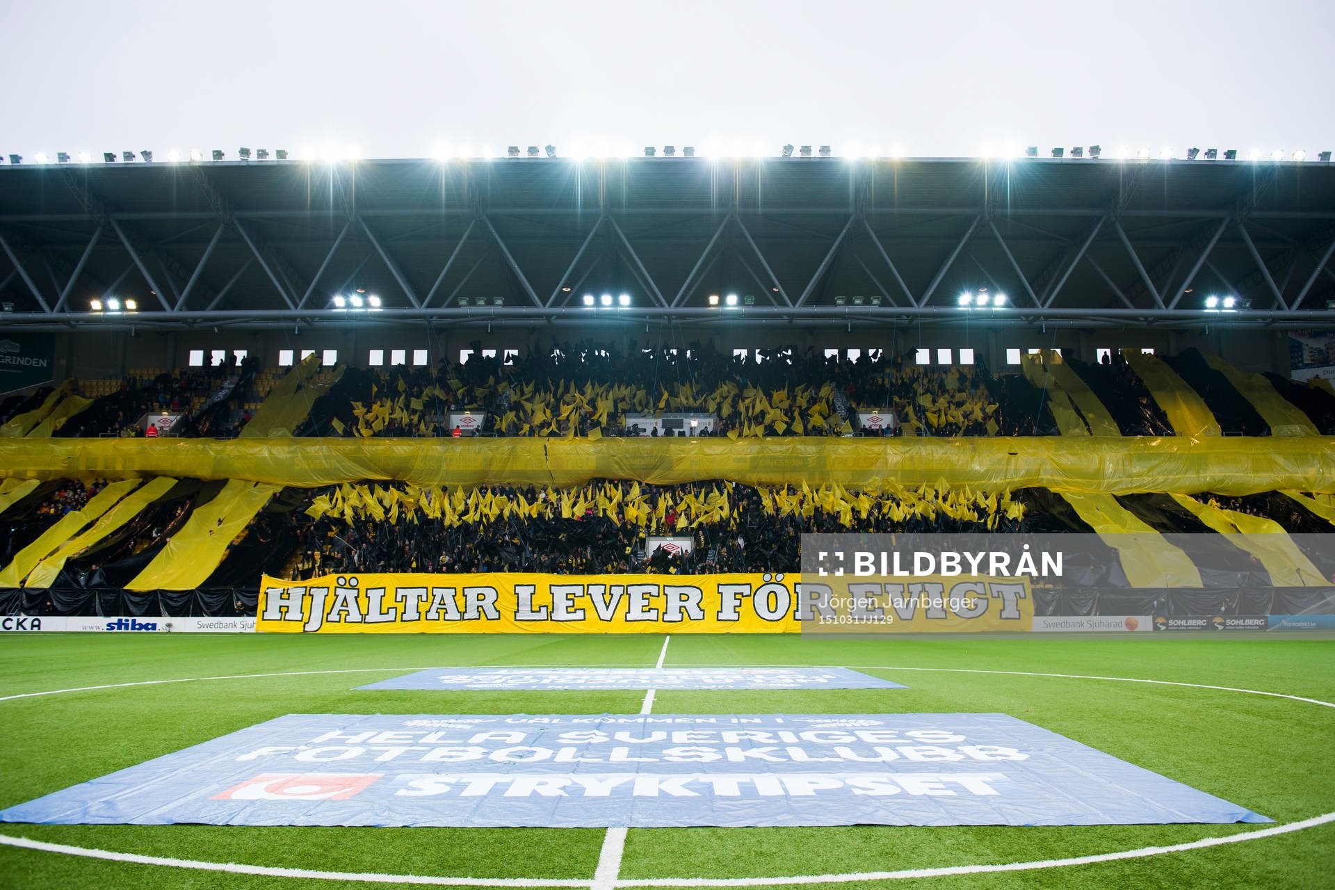 Tifo för Elfsborgs Anders Svensson och Andreas Klarström