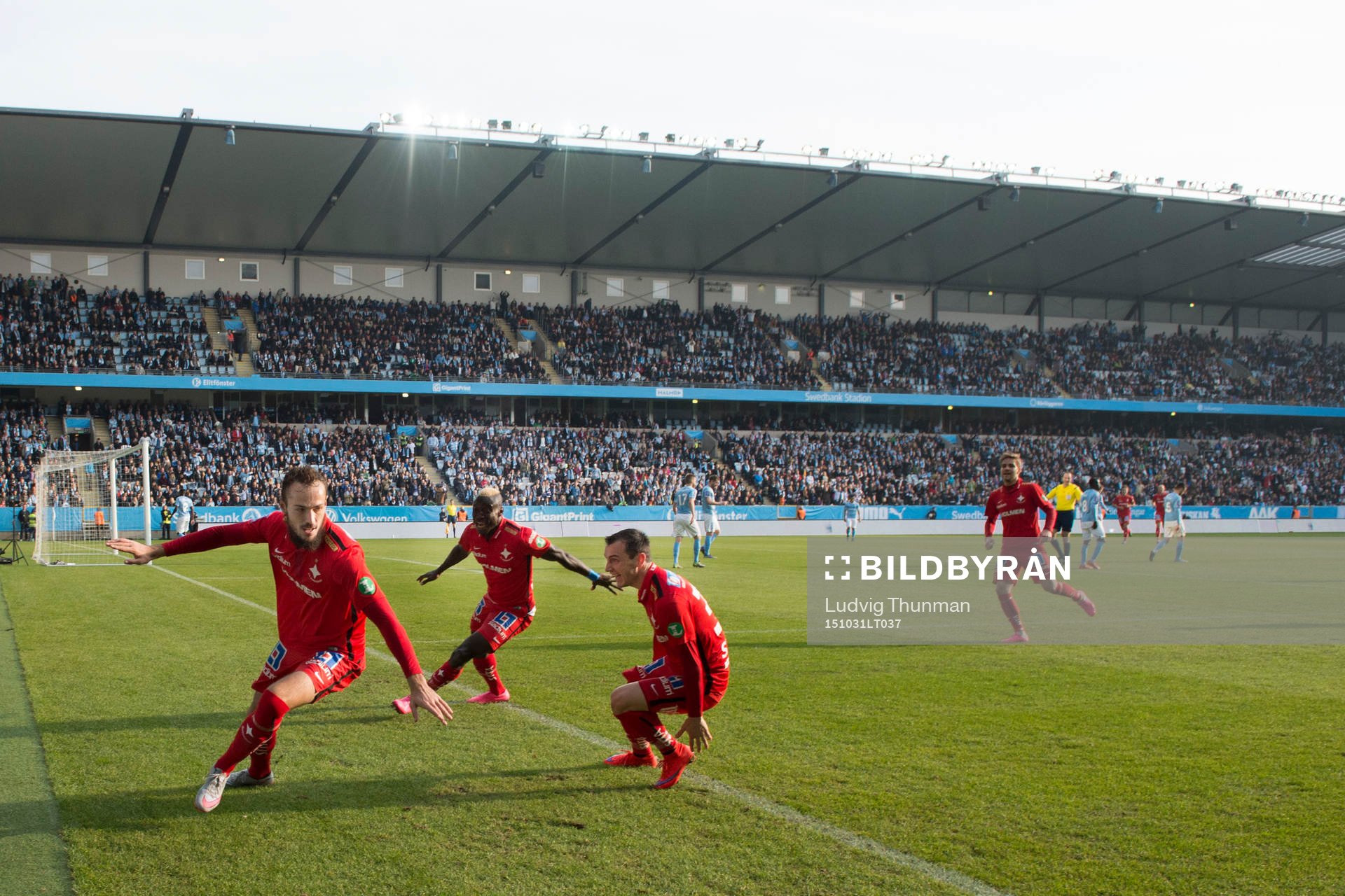 Norrköpings Emir Kujovic (m) jublar