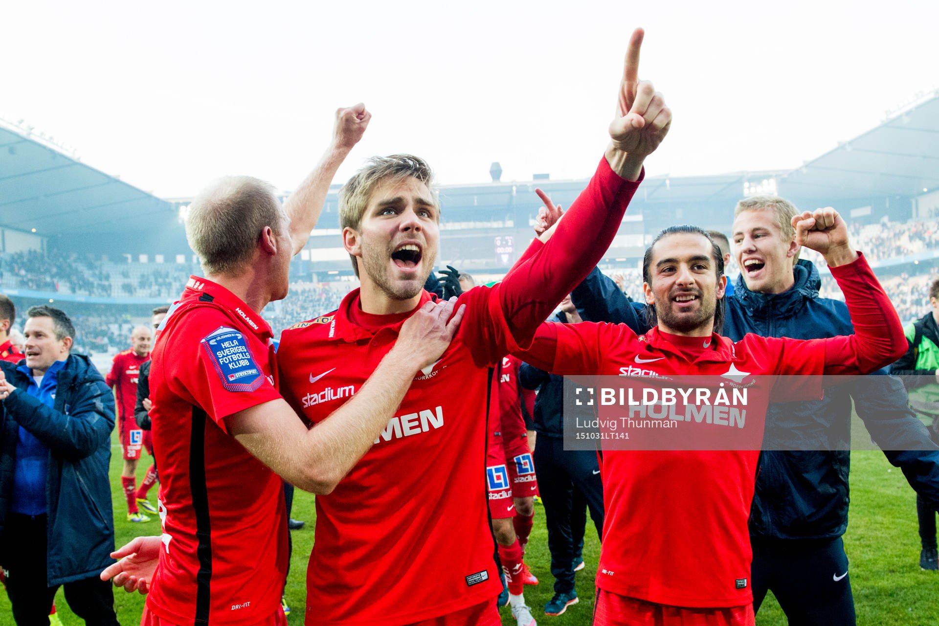 Norrköpings Niklas Bärkroth, Andreas Johansson och