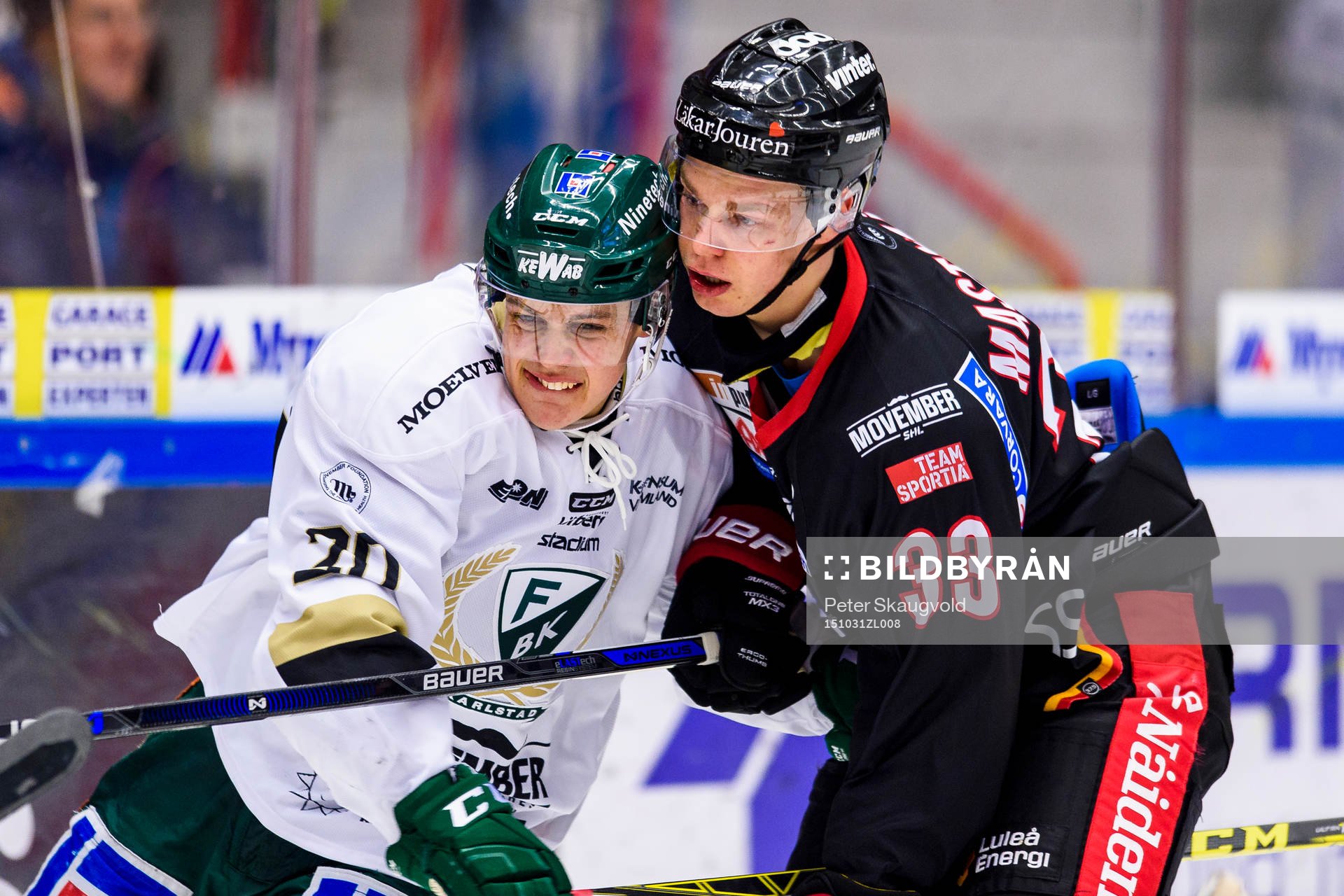 Färjestads Joel Eriksson Ek och Luleås Christopher