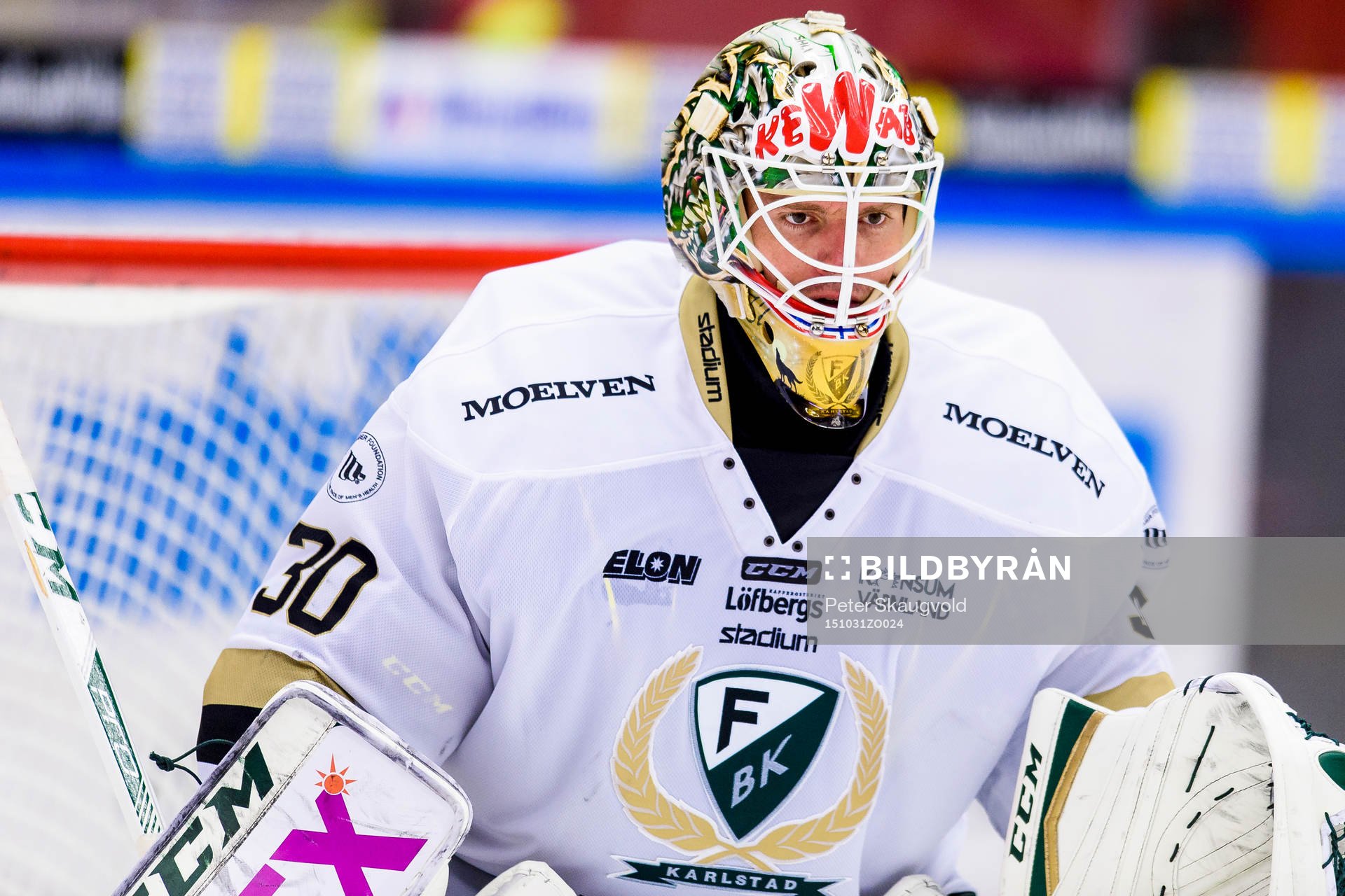 Färjestads målvakt Lars Haugen