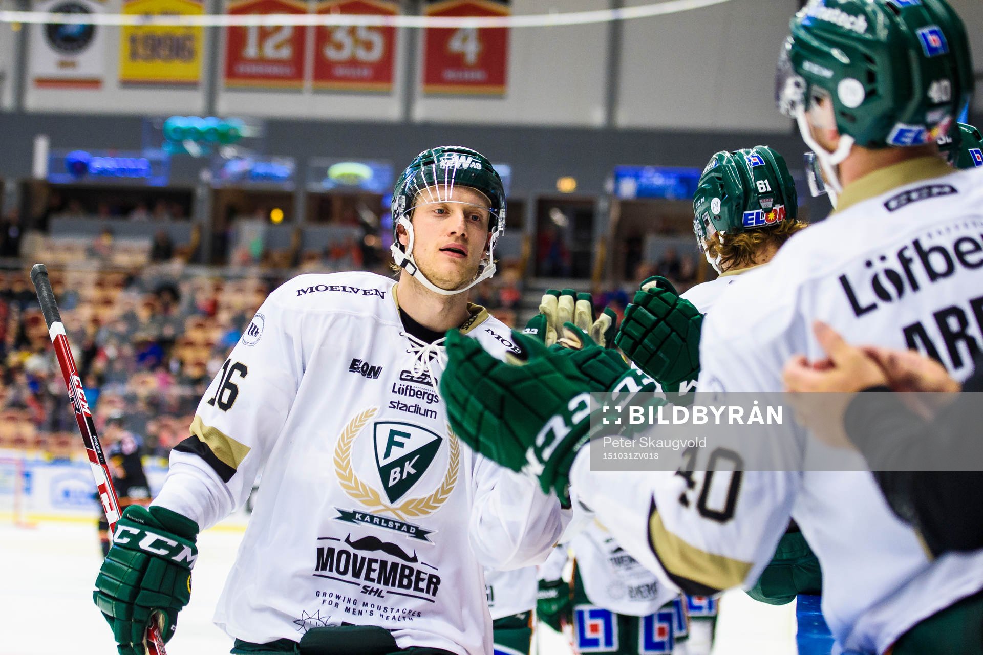 Färjestads Johan Ryno jublar