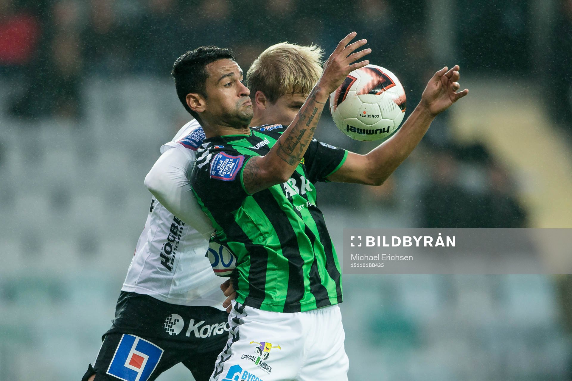 GAIS Francisco Wagsley Rodrigues De Sousa i kamp om bollen