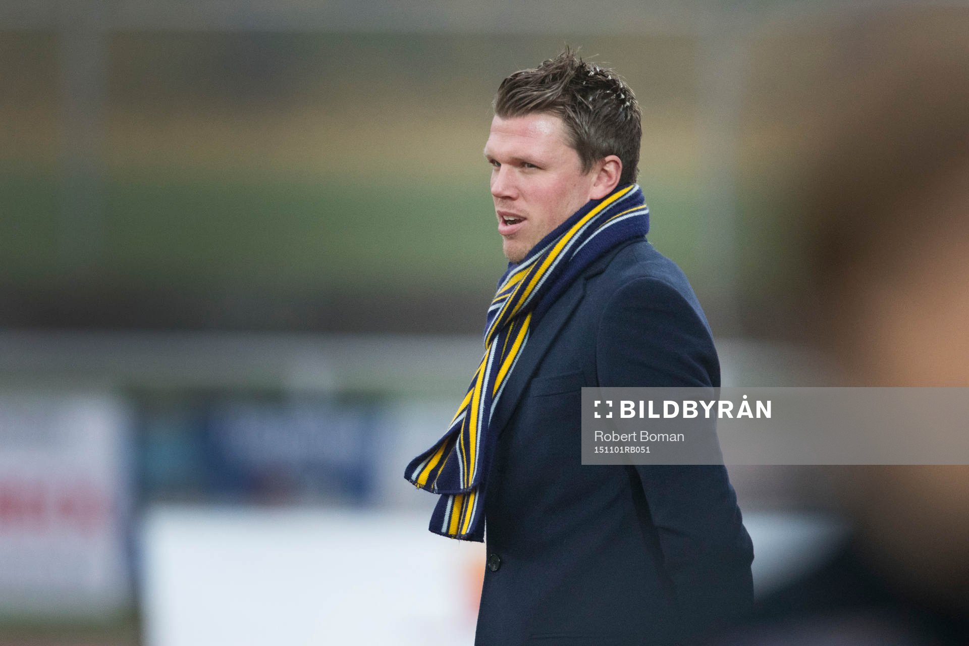 Ängelholms tränare Christian Järdler före