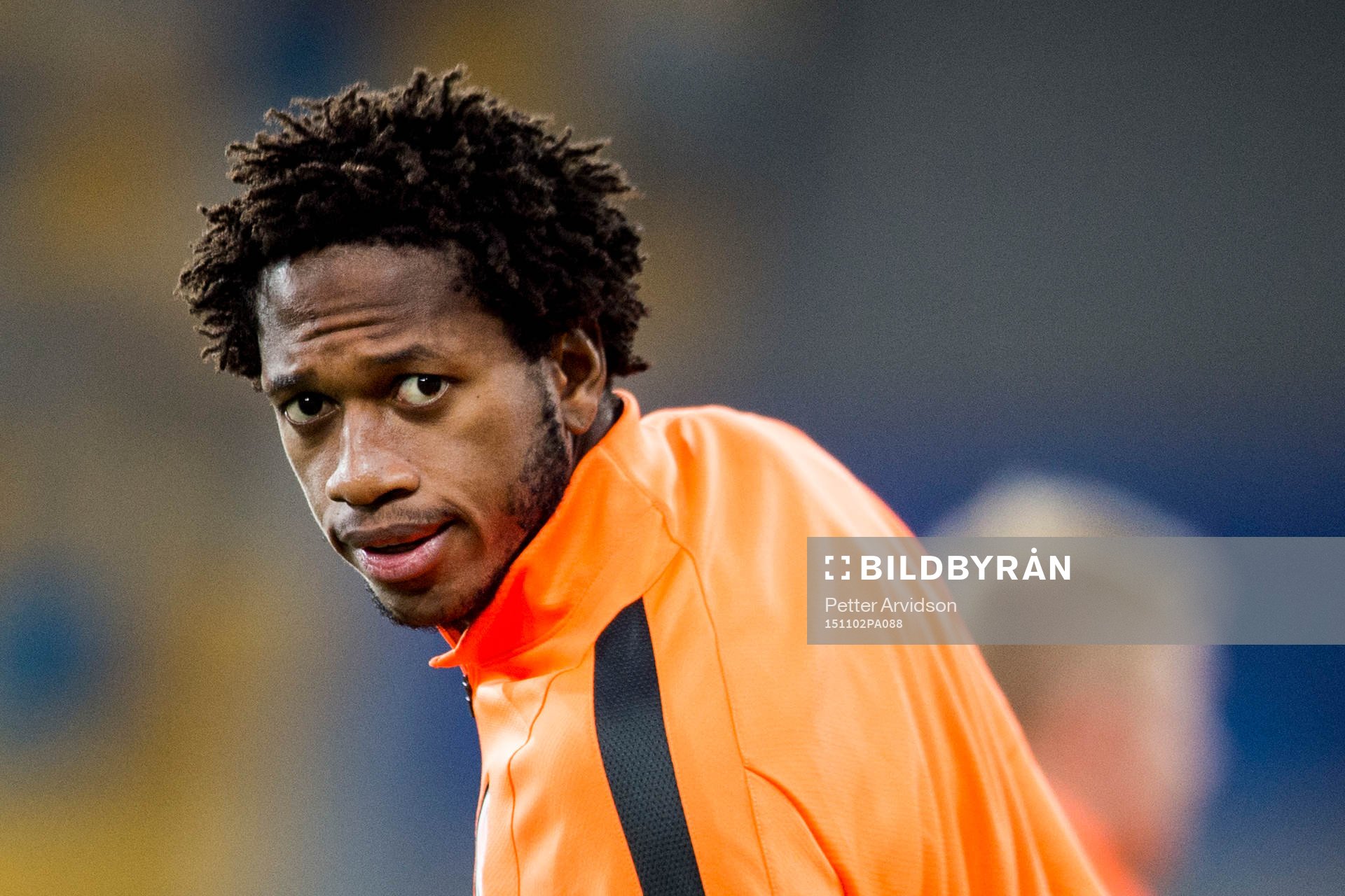 Shakhtar Donetsks Fred under en träning inför fotbollsmatchen i Champions League den 2 november 2015 i Lviv.