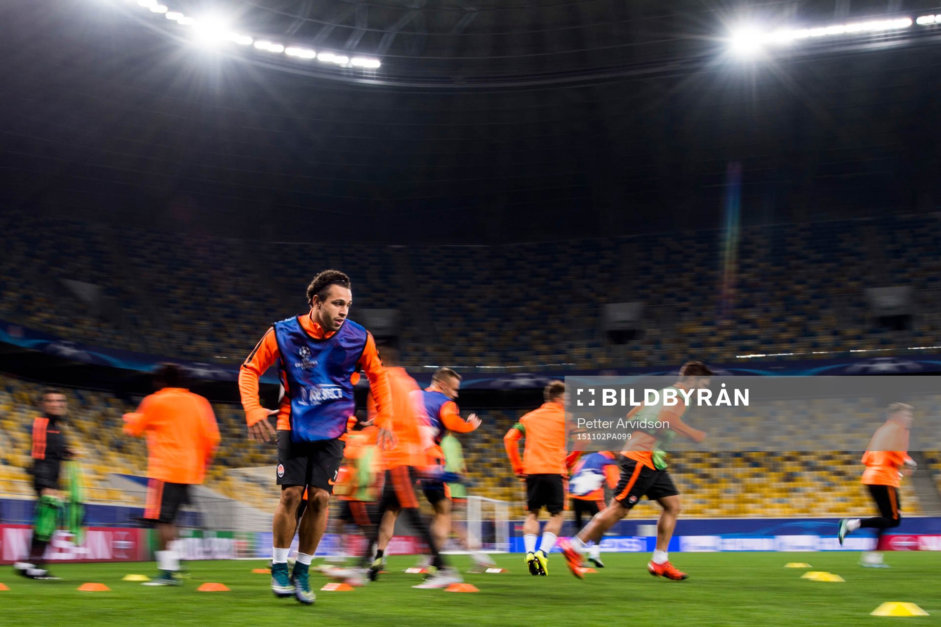 Shakhtar Donetsks Wellington Nem under en träning inför fotbollsmatchen i Champions League den 2 november 2015 i Lviv.