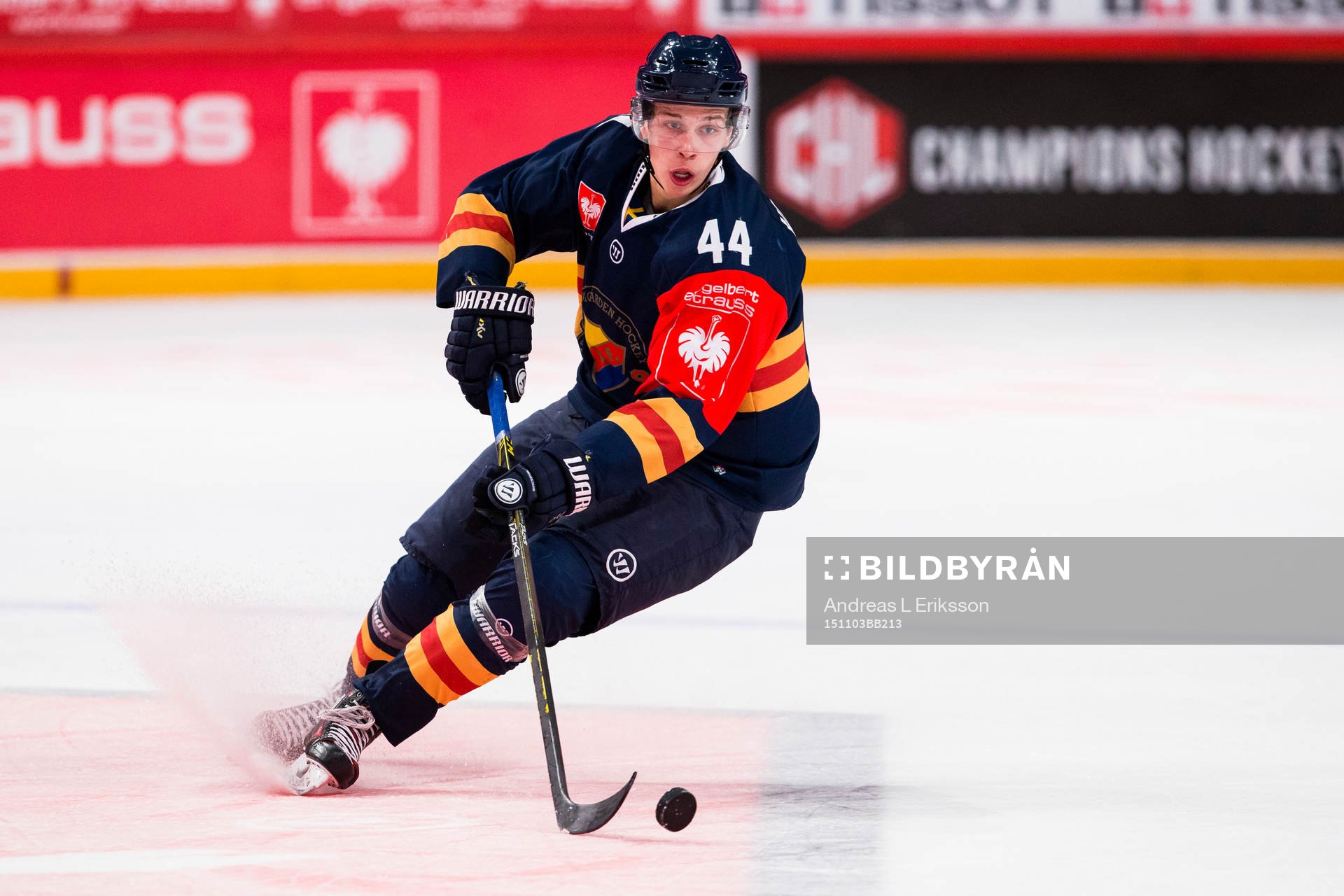 Djurgårdens Lukas Vejdemo med pucken