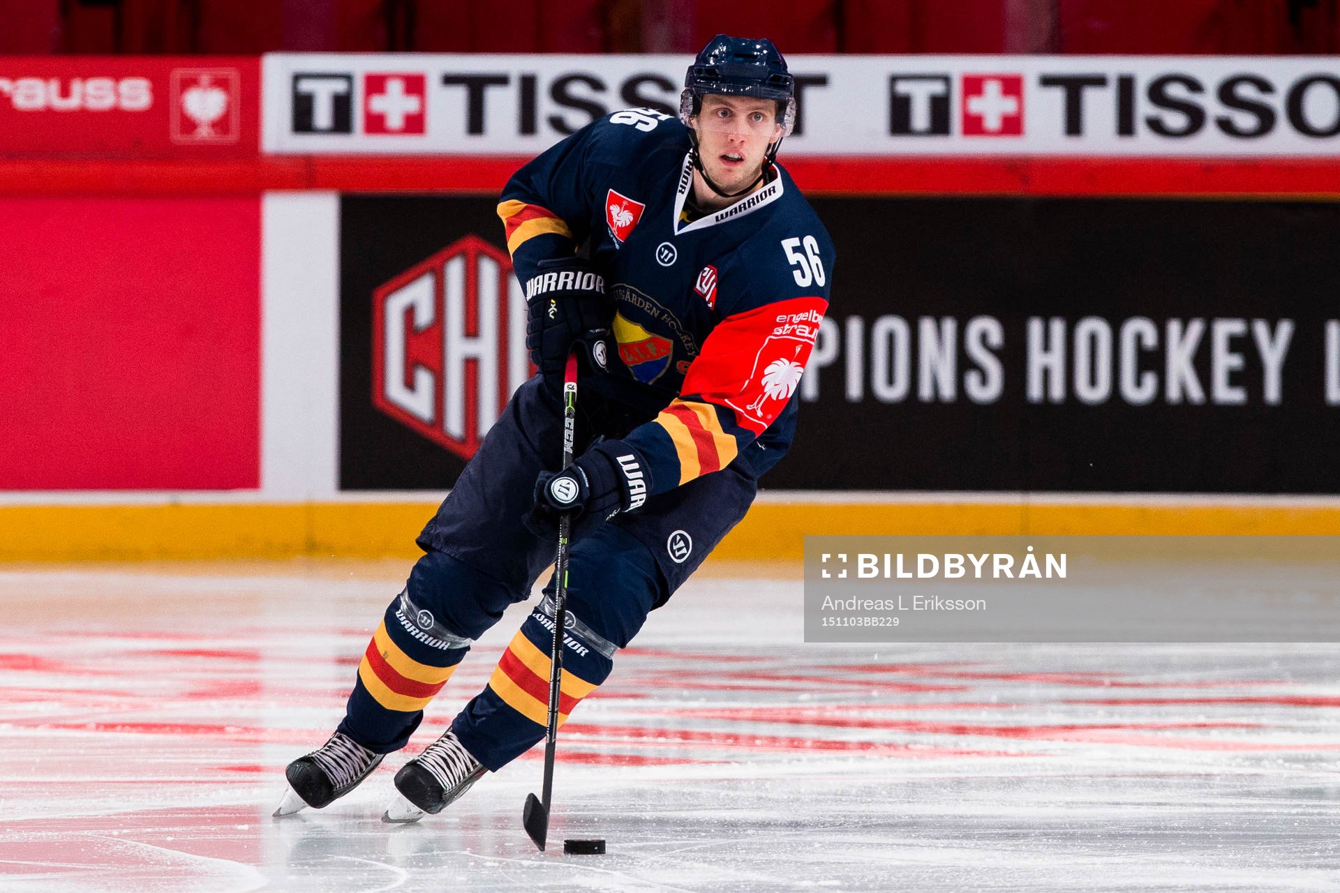 Djurgårdens Robin Norell med pucken