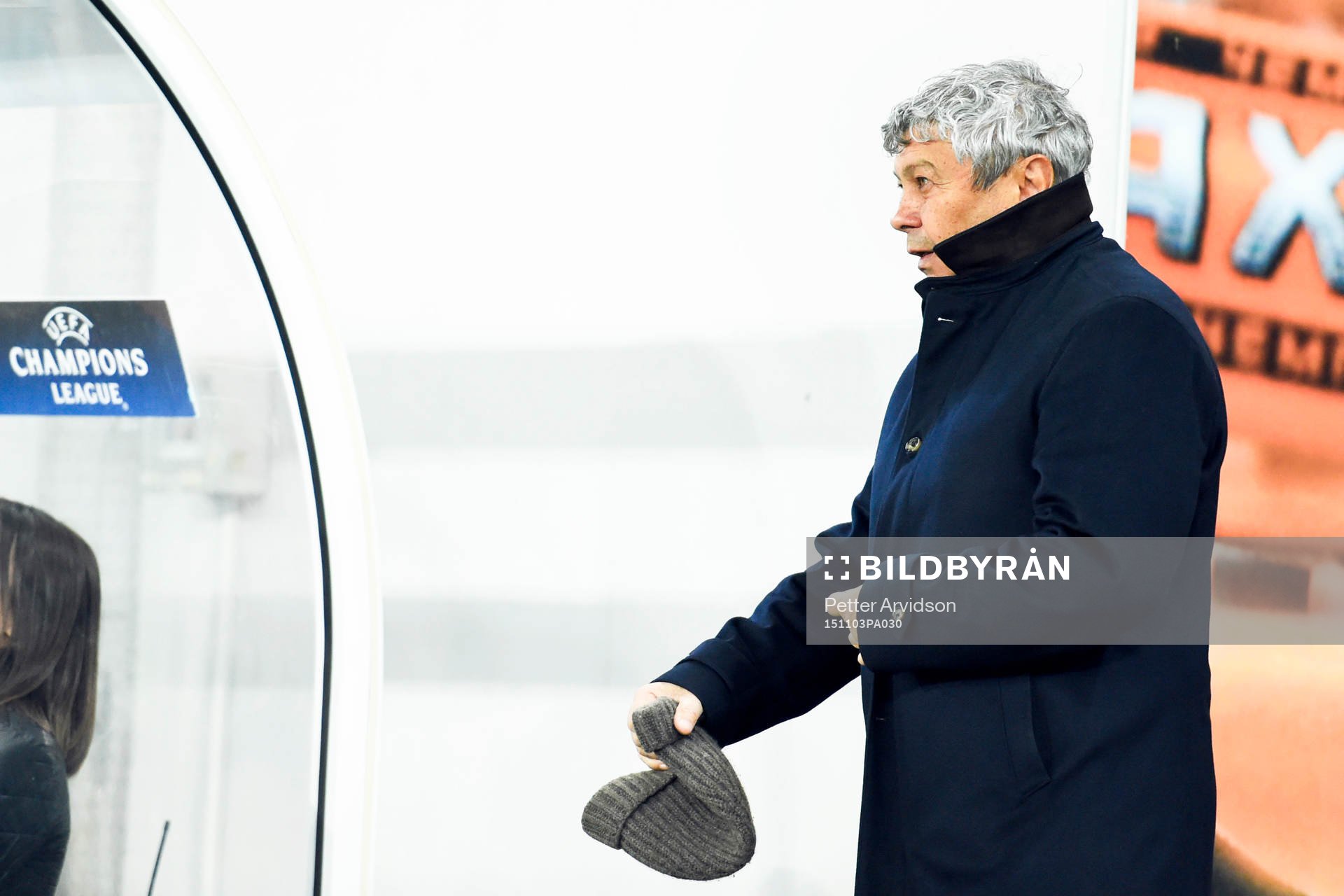 Shakhtar Donetsks tränare Mircea Lucescu inför fotbollsmatchen i Champions League mellan Shakhtar Donetsk och Malmö FF den 3 november 2015 i Lviv.