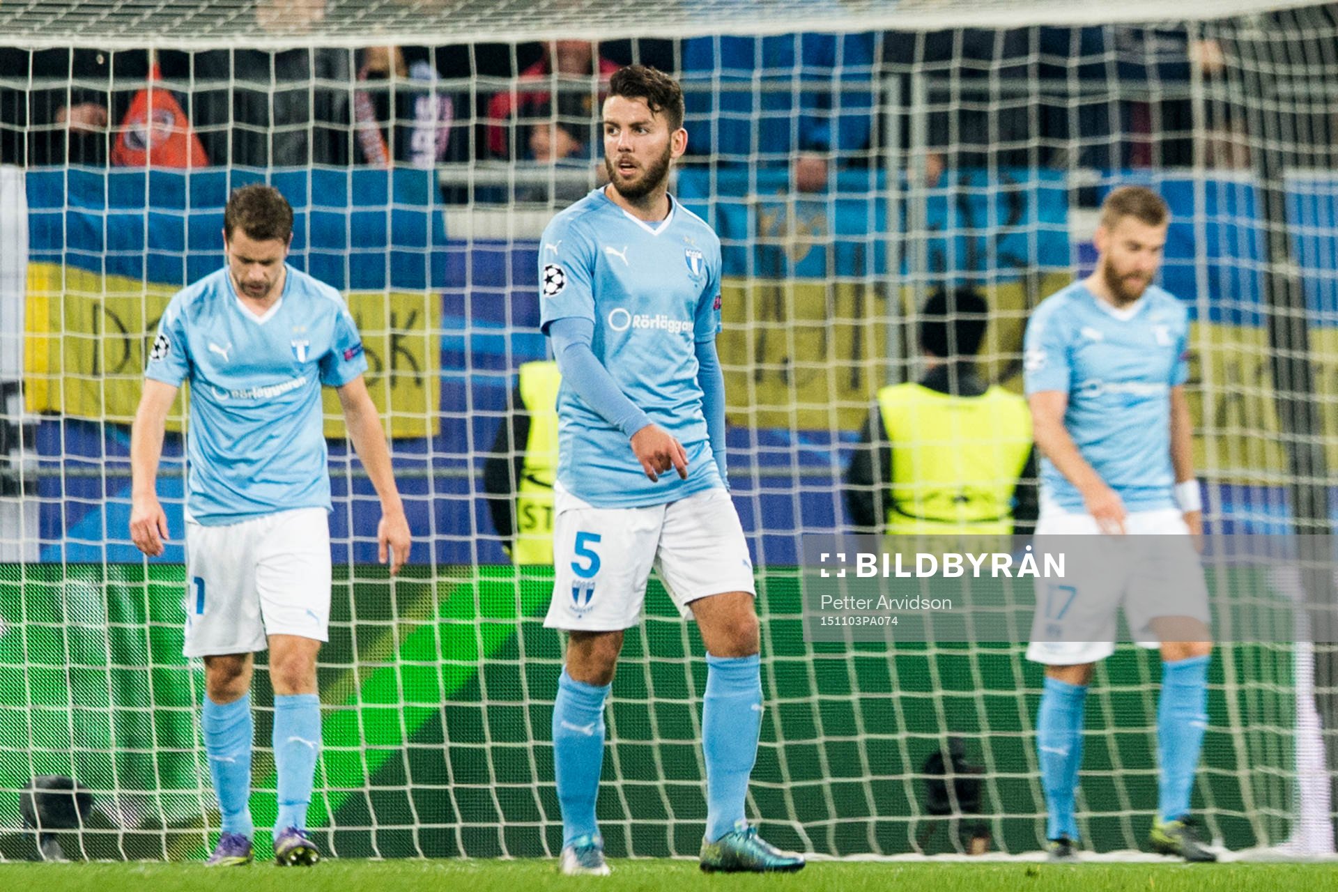 Malmö FFs Kari Arnason, Erdal Rakip och Rasmus Bengtsson