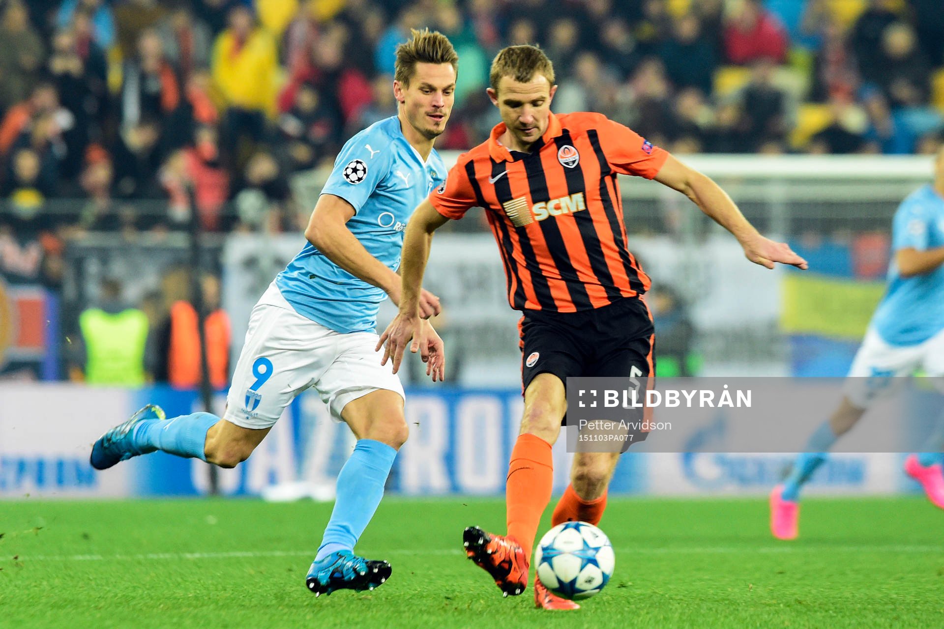 Malmö FFs Markus Rosenberg och Shakhtar Donetsks Olexandr