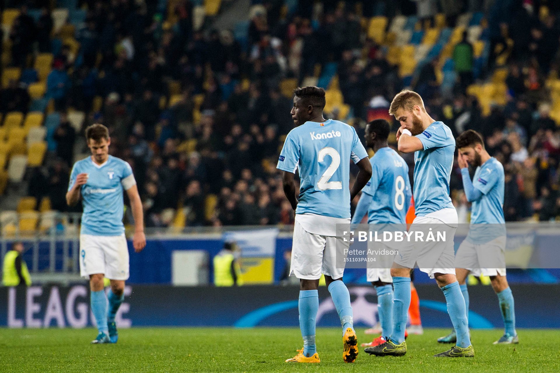Malmö FFs Markus Rosenberg, Pa Konate och Rasmus Bengtsson