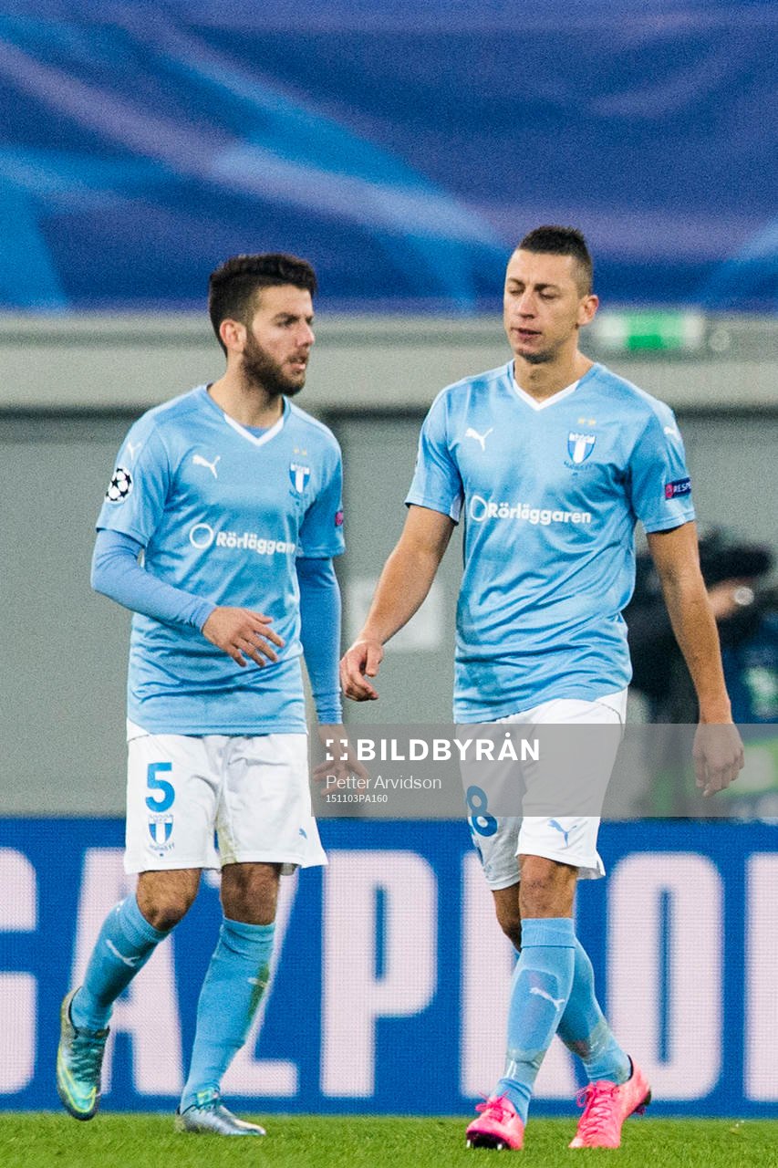 Malmö FFs Erdal Rakip och Nikola Djurjic deppar