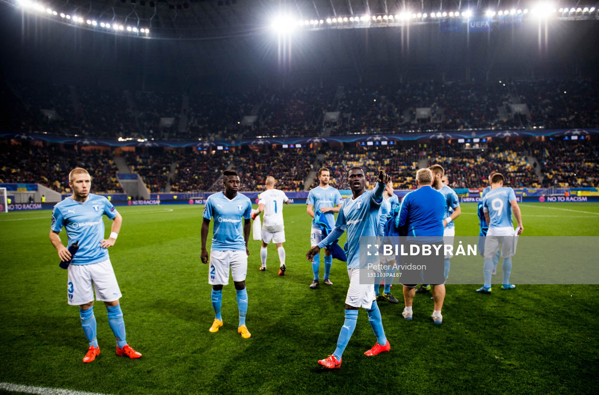 Malmö FFs Anton Tinnerholm, Pa Konate och Enock Kofi Adu
