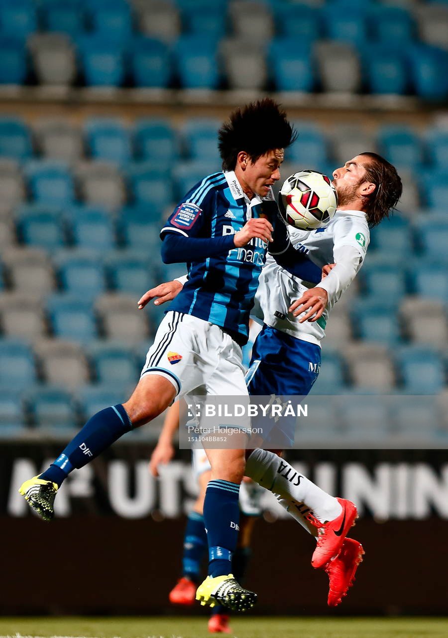 Djurgårdens Soo Yong-Yoon och Norrköpings Christopher Telo