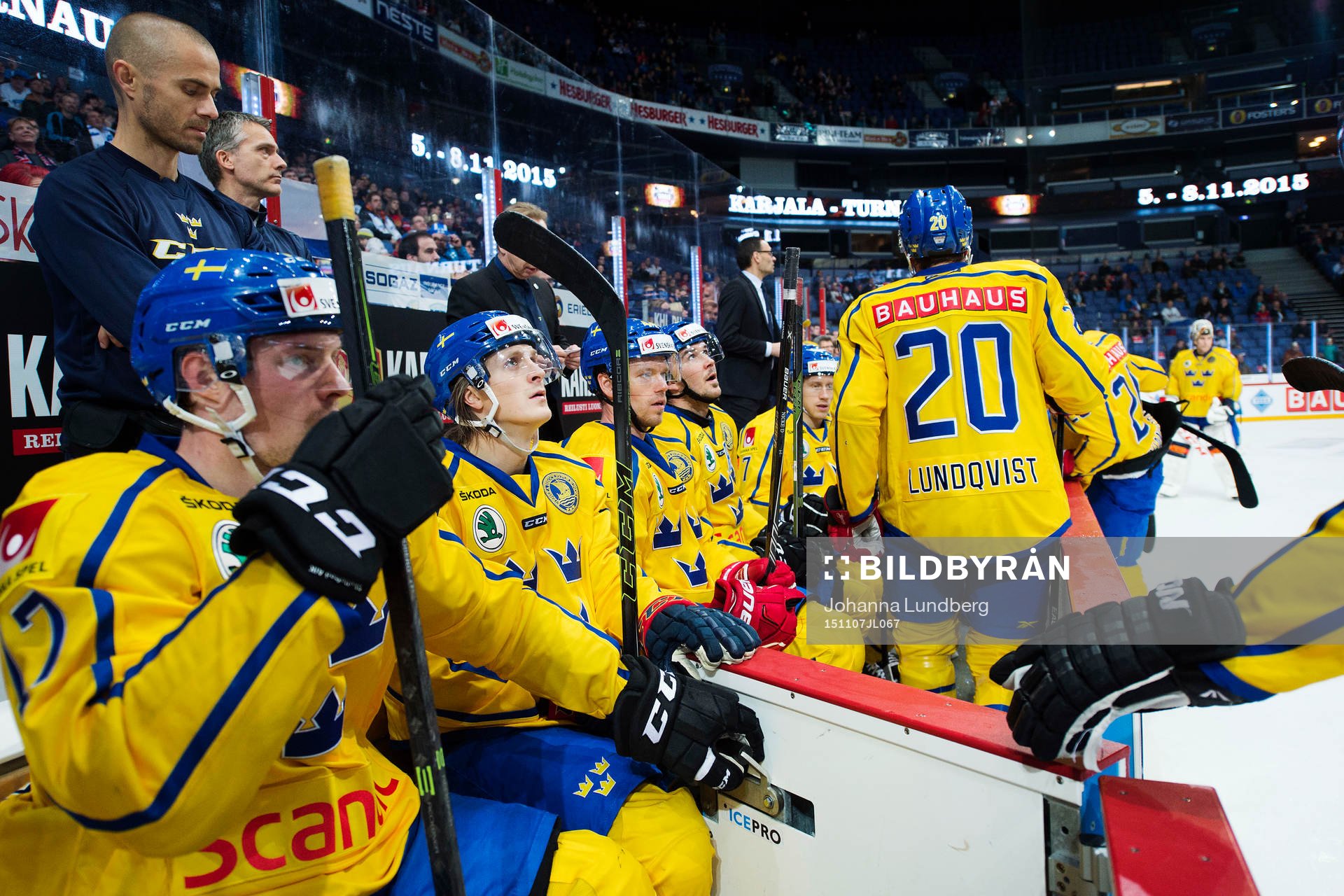 Sveriges Martin Lundberg och Marcus Sörensen deppar på