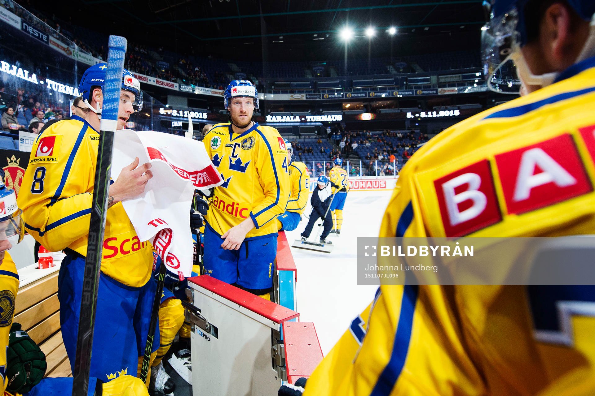 Sveriges Johan Fransson och Staffan Kronwall
