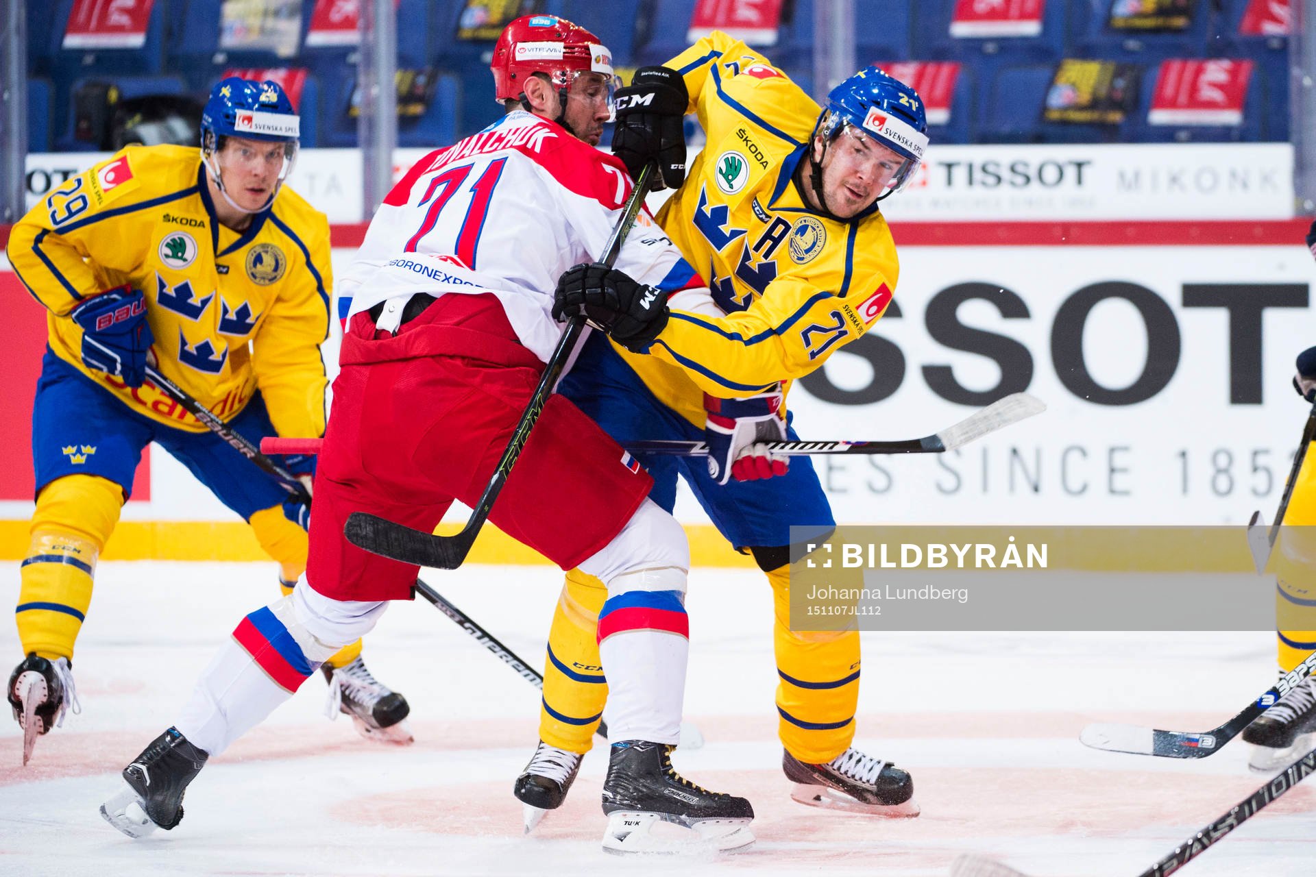 Rysslands Ilya Kovalchuk och Sveriges Jimmie Ericsson