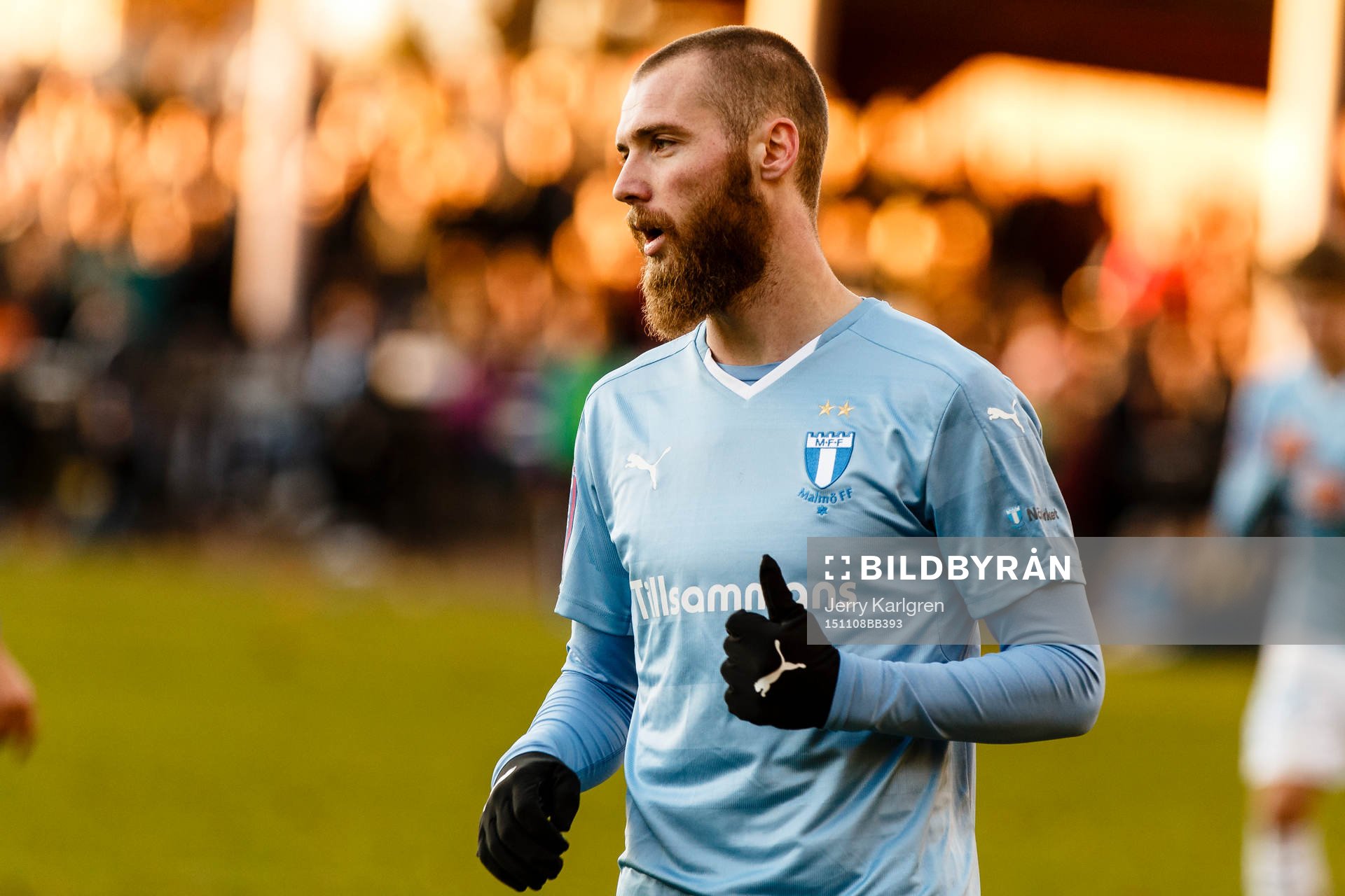 Malmö FFs Jo Inge Berget under en fotbollsmatch mellan  Götene IF och Malmö FF i Svenska cupen den 8 November 2015 i Götene.