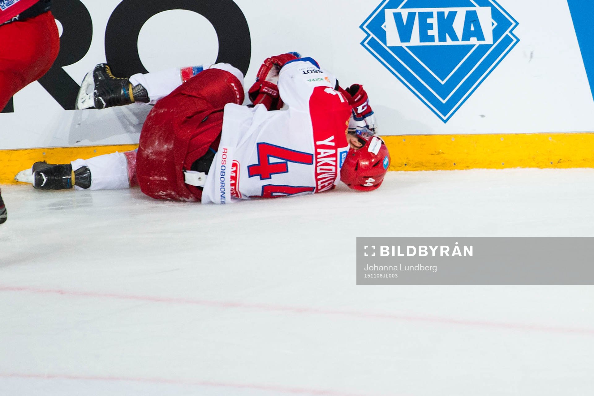 Rysslands Yegor Yakovlev har ont