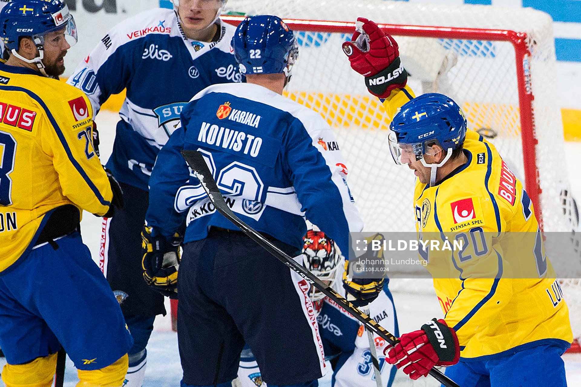 Sveriges Joel Lundqvist jublar