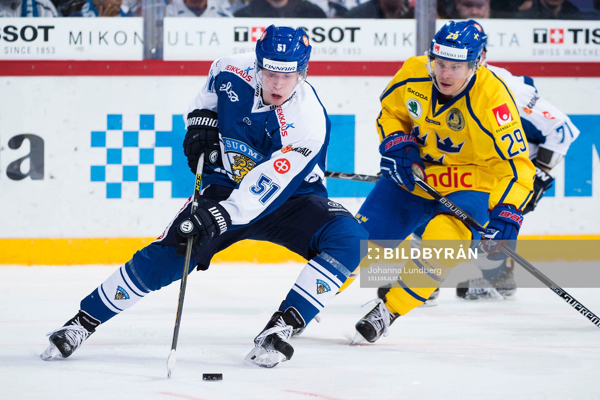 Finlands Tomi Sallinen och Sveriges Erik Gustafsson