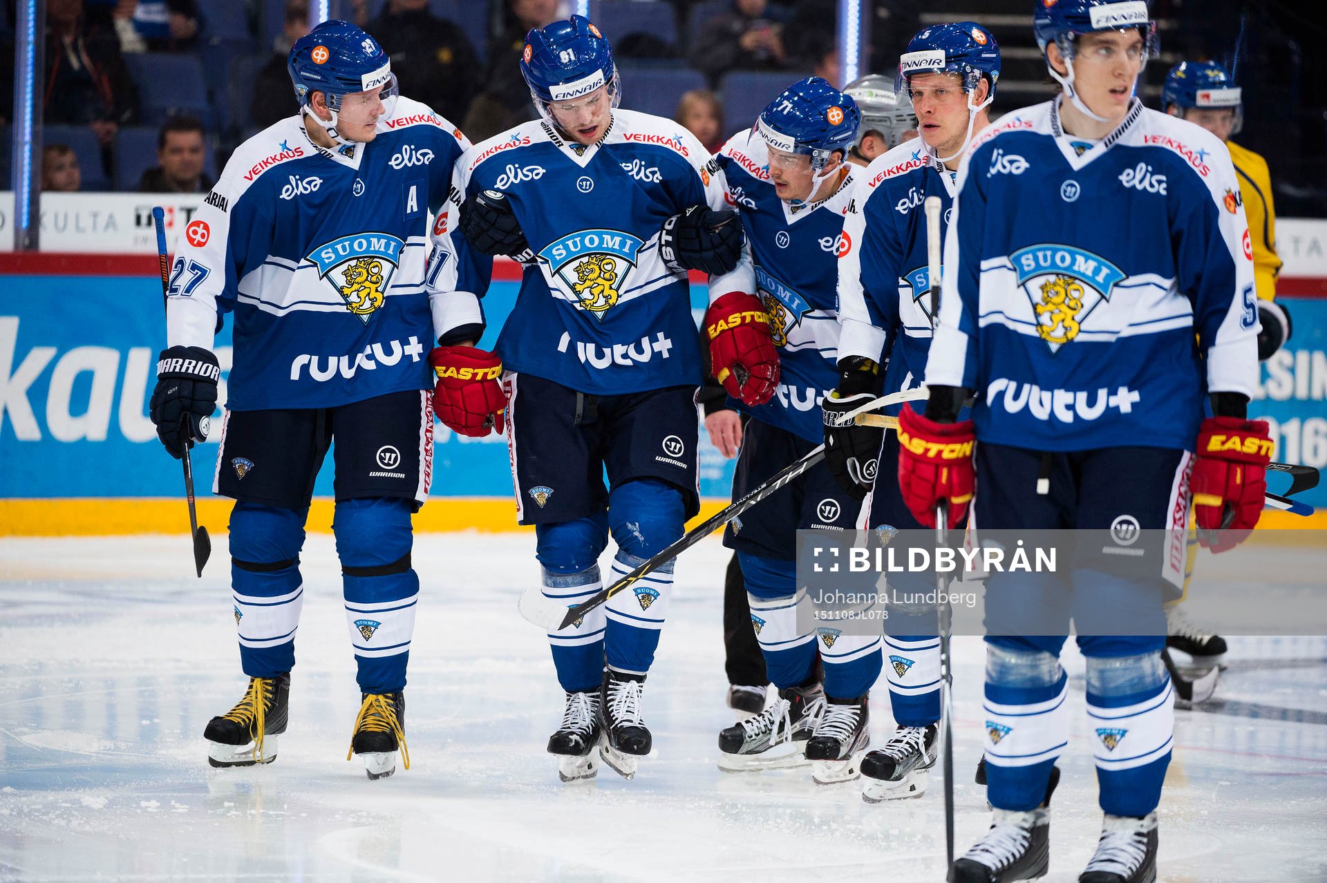 Finlands Tommi Huhtala har ont