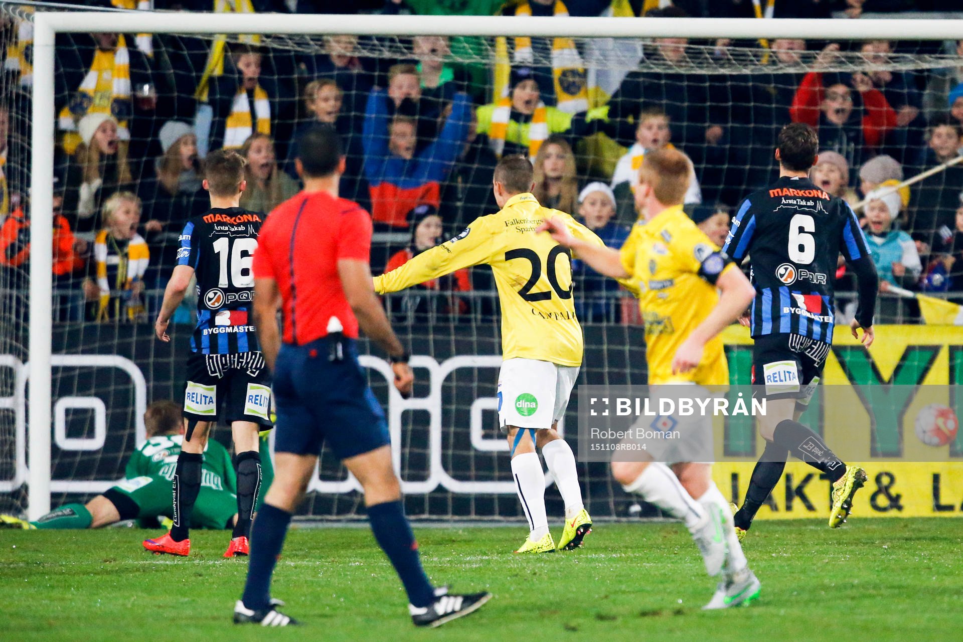 Falkenbergs Dan Keat (ej i bild) gör 1-1