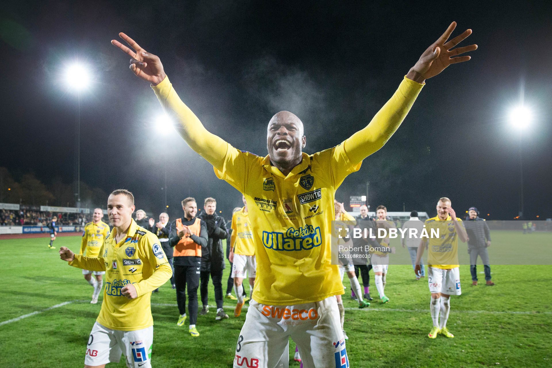 Falkenbergs Hakeem Araba jublar