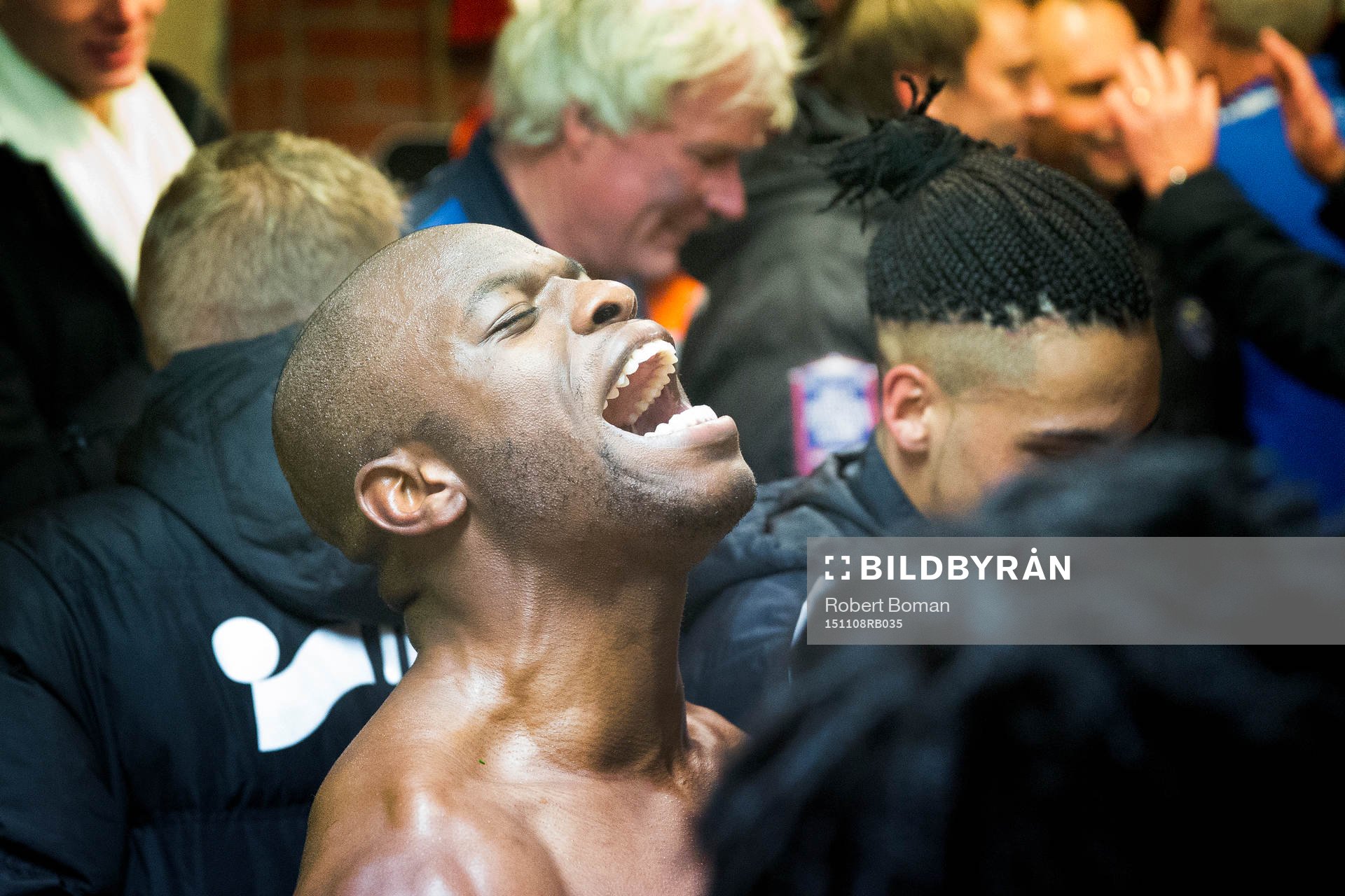 Falkenbergs Hakeem Araba jublar