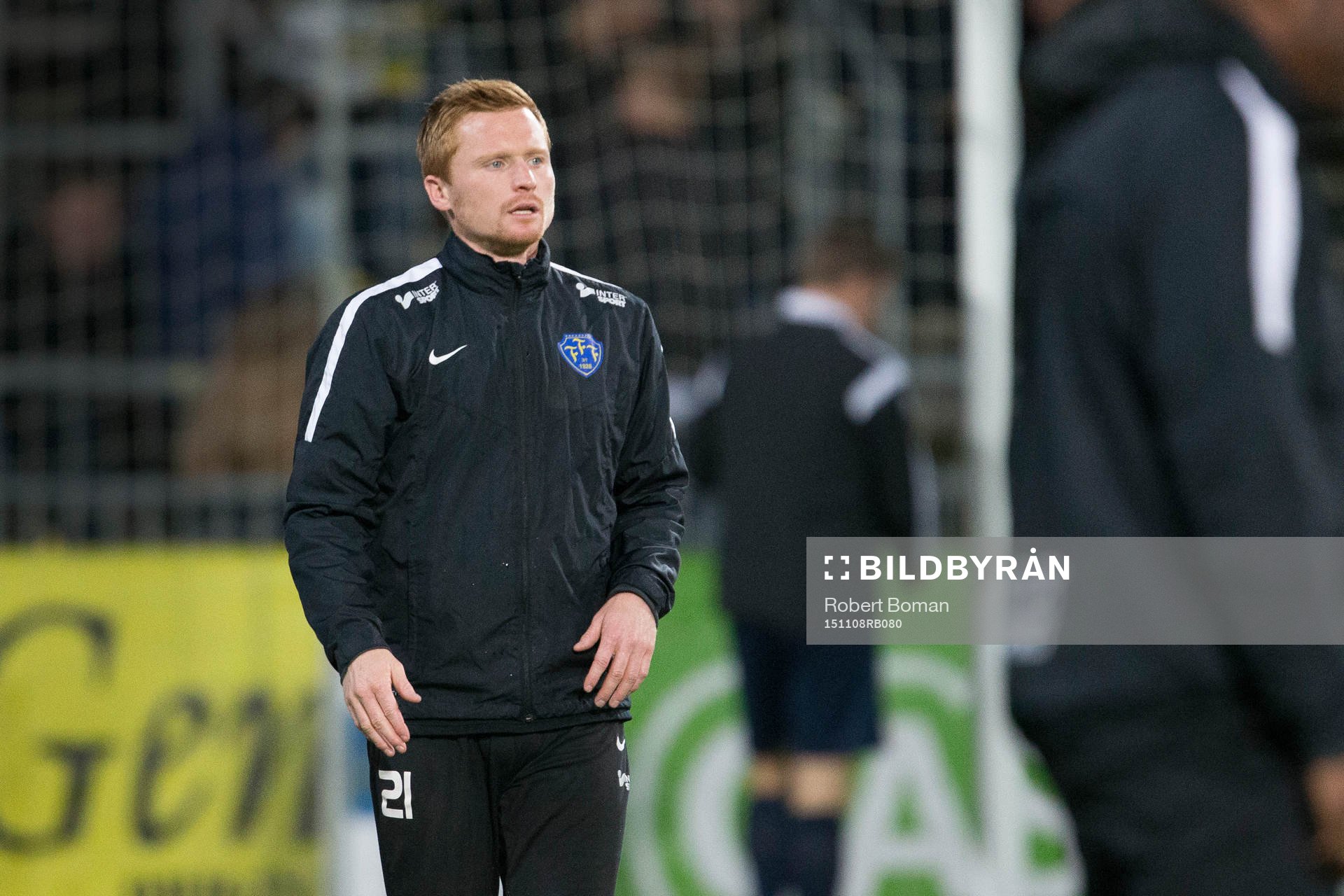 Falkenbergs Dan Keat före fotbollsmatchen och kval till