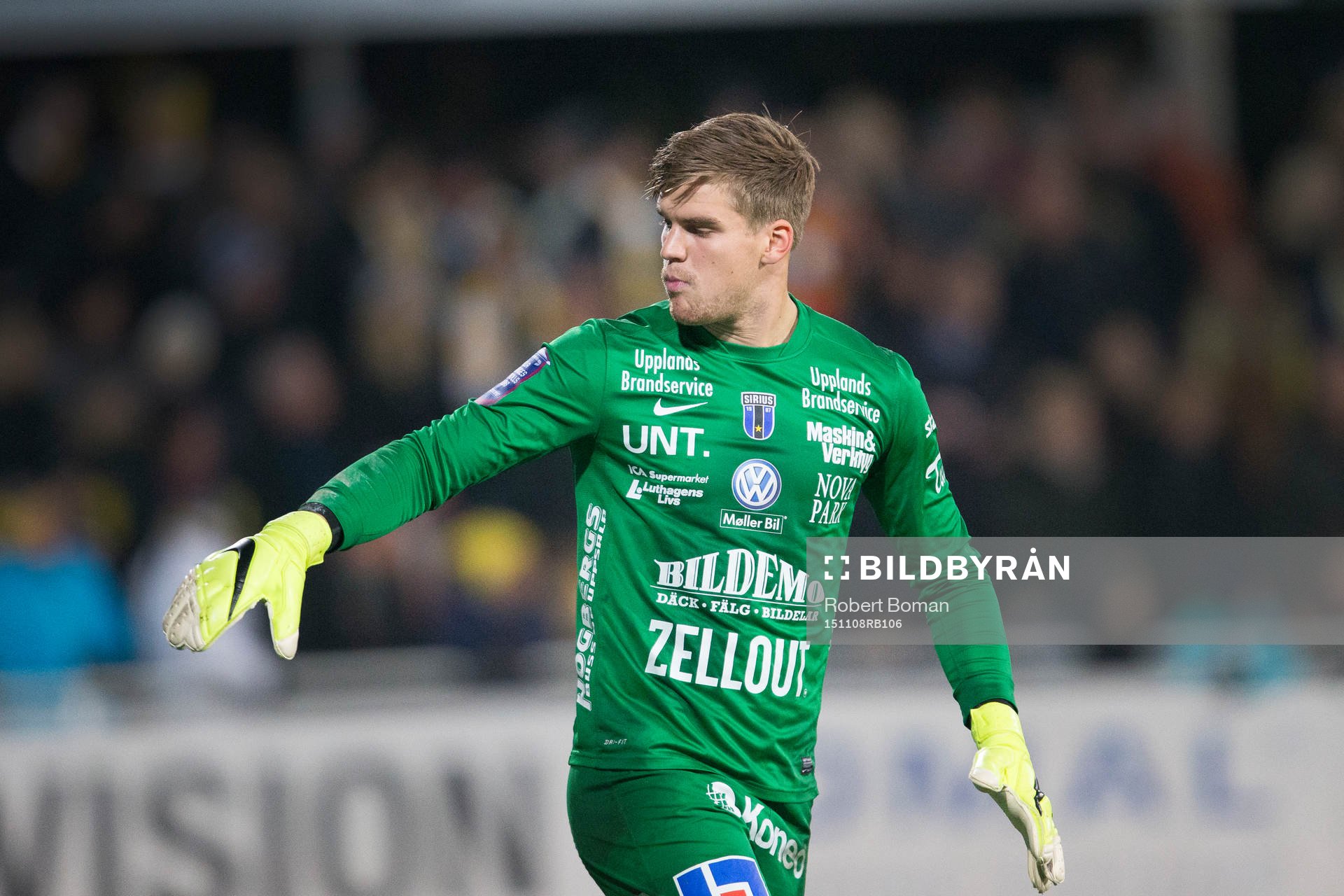 Sirius målvakt Lukas Jonsson