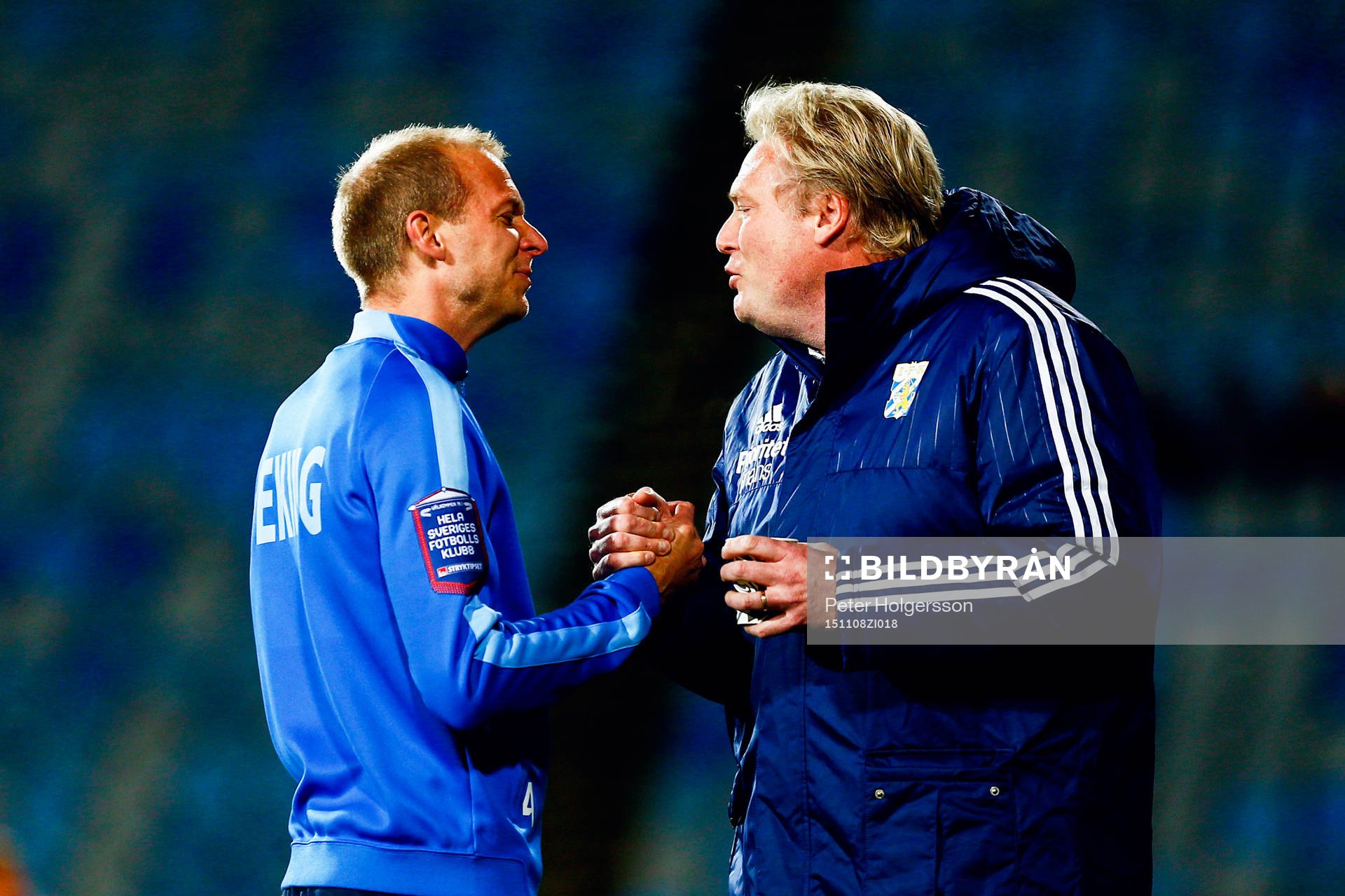 Norrköpings Andreas Johansson och IFK Göteborgs tränare