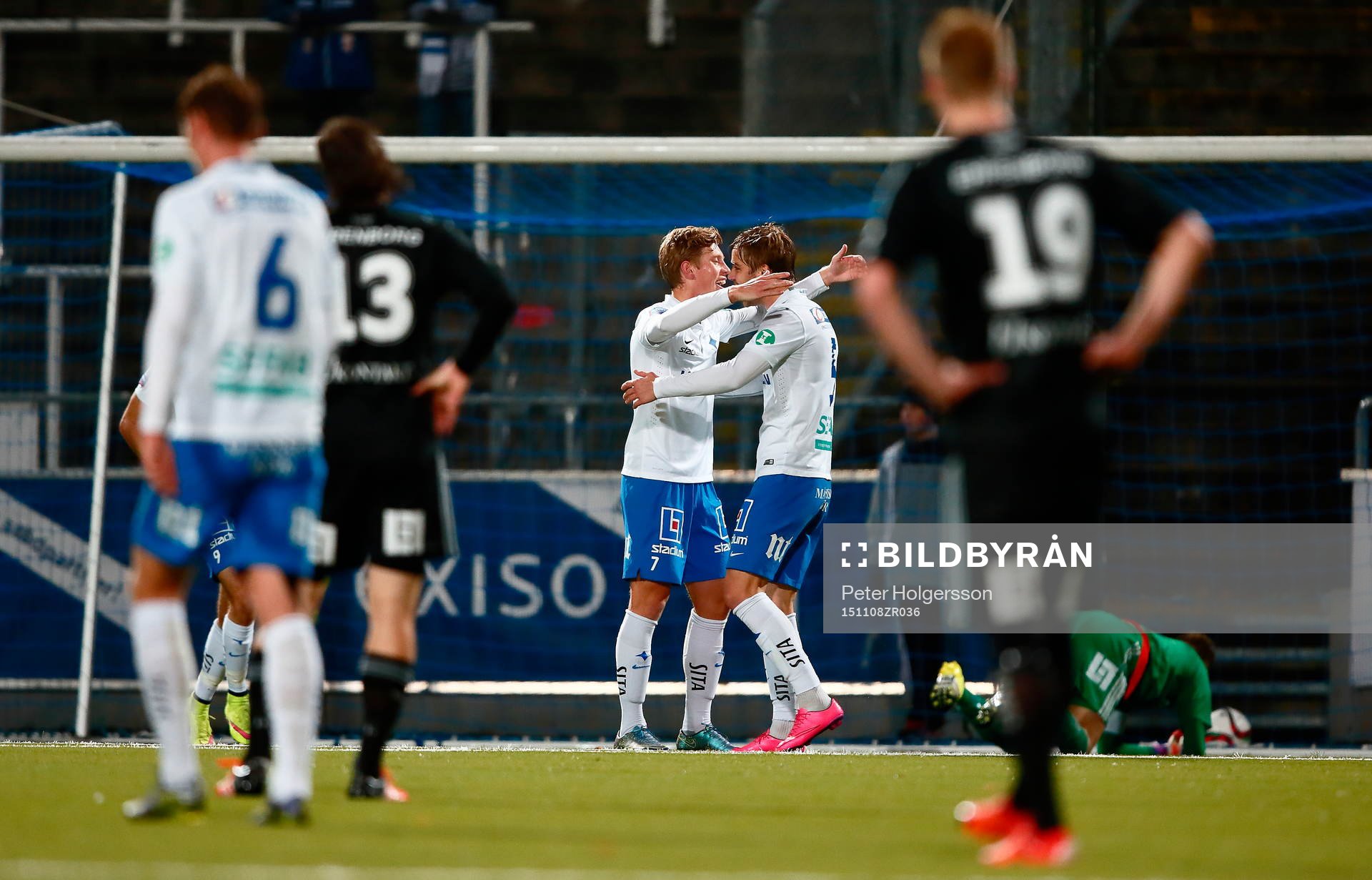 Norrköpings Alexander Fransson och Christoffer Nyman jublar