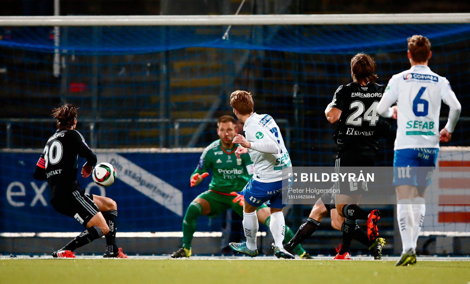 Norrköpings Alexander Fransson gör mål 1-0