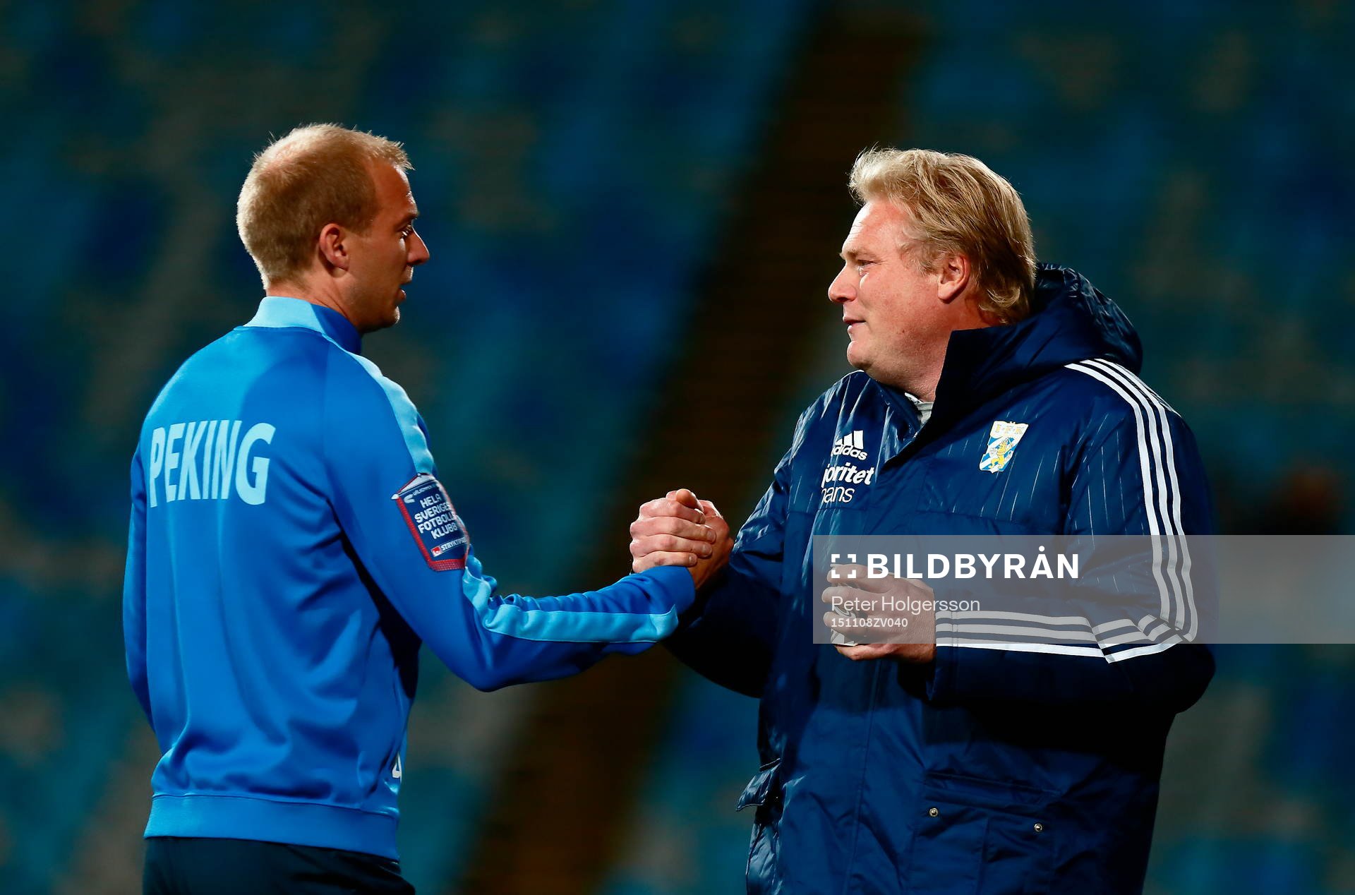 Norrköpings Andreas Johansson och IFK Göteborgs tränare