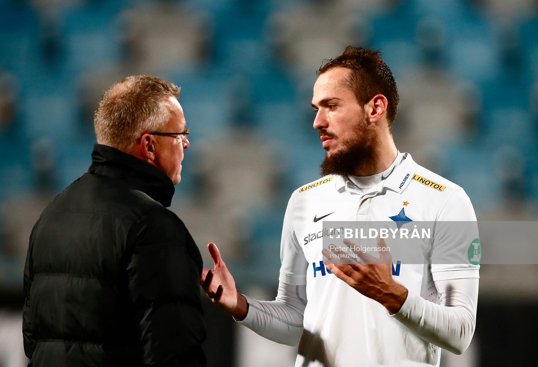 Norrköpings tränare Jan Andersson och Emir Kujovic