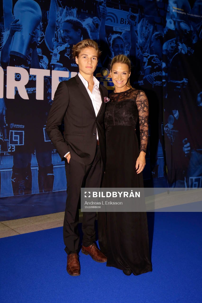 Kristin Kaspersen och sonen Filip