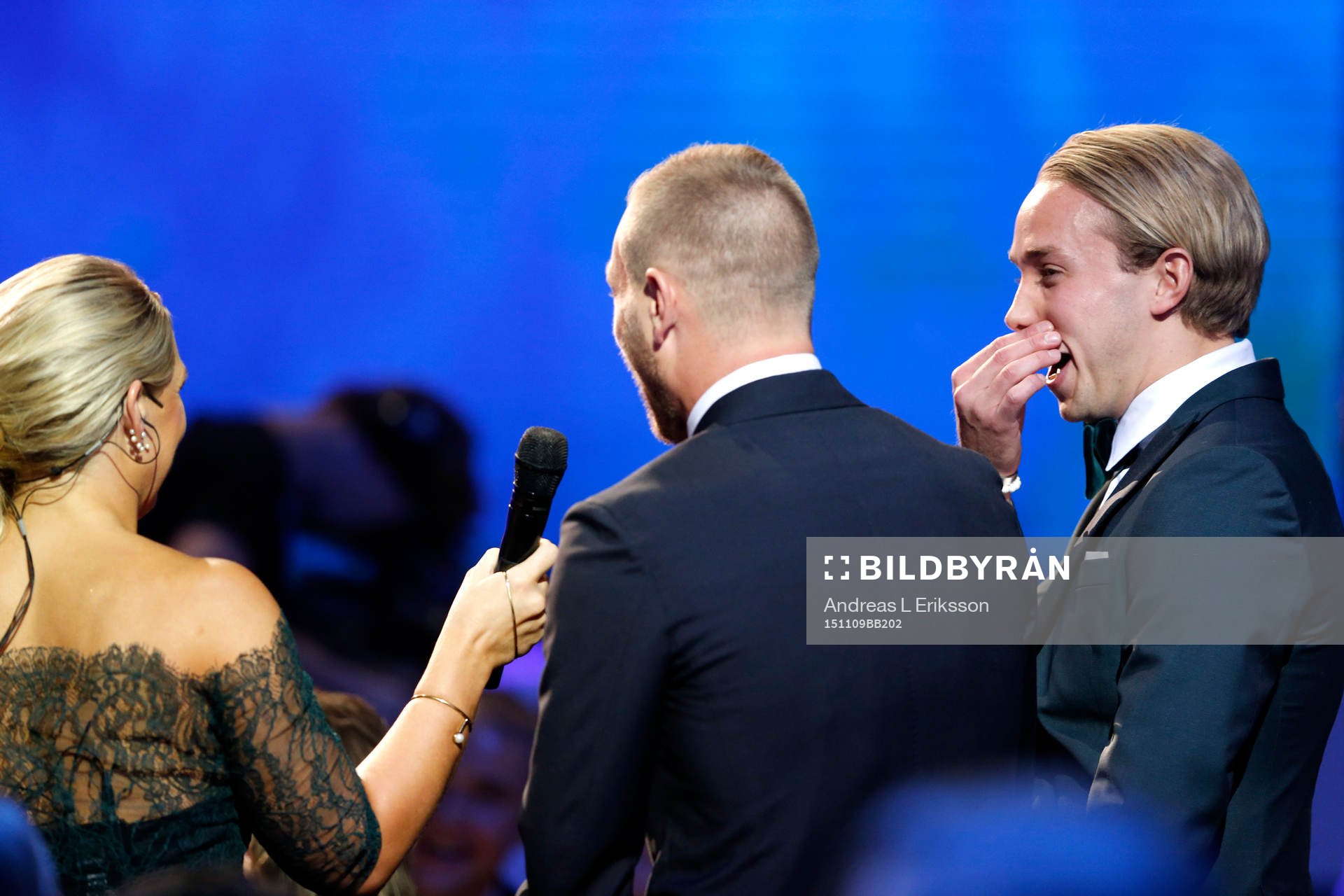 John Guidetti (vänd från kameran) och Patrik Carlgren bli