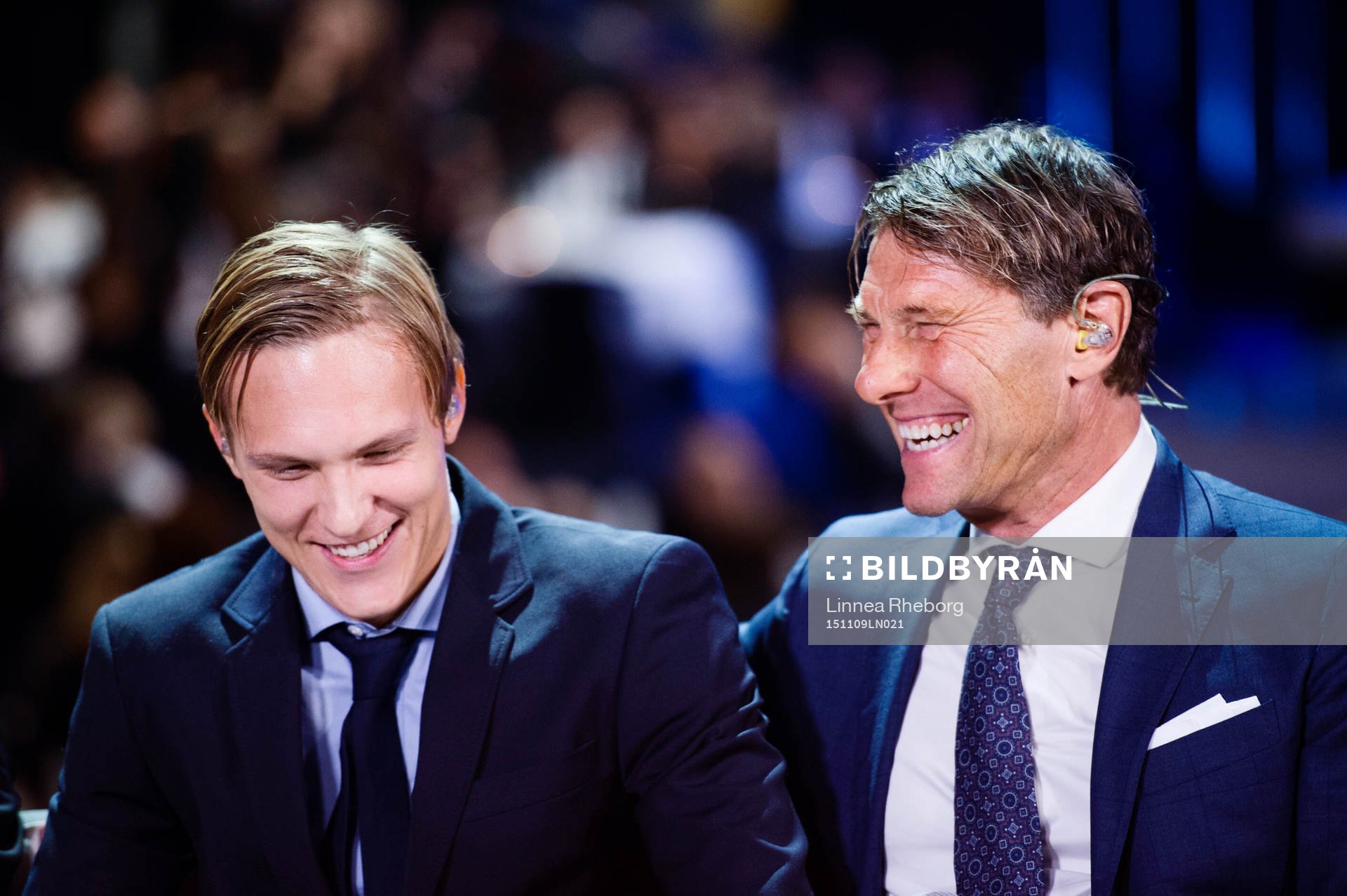 Ludwig Augustinsson och Håkan Ericson i TV4-studion