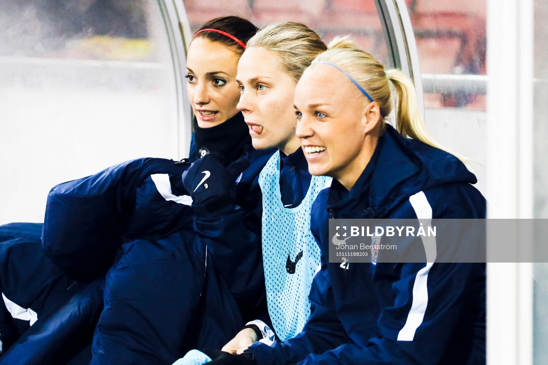 Paris Kosovare Asllani, Caroline Seger och Lisa Dahlkvist