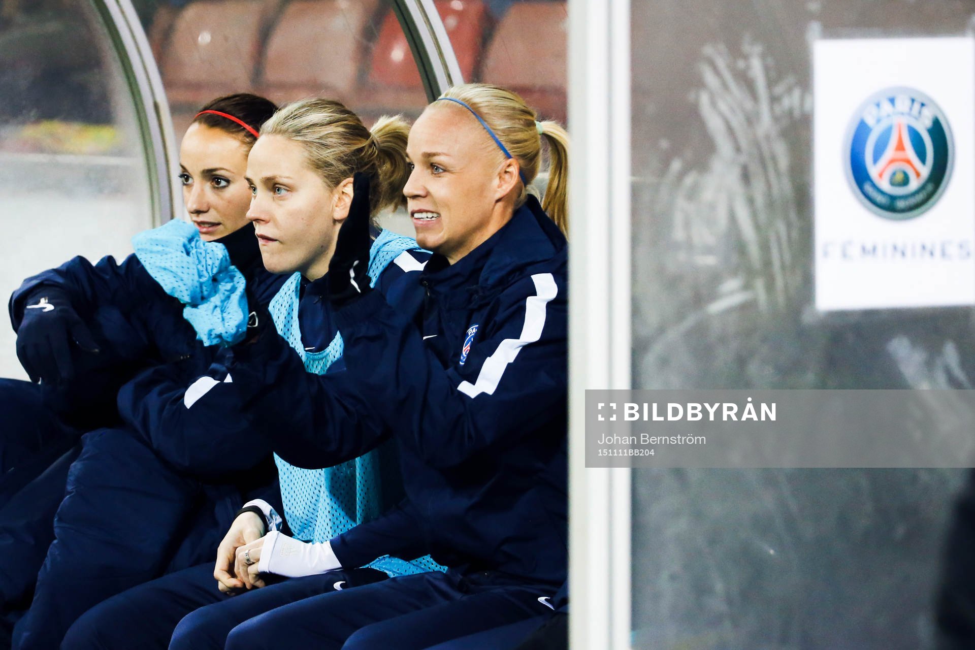 Paris Kosovare Asllani, Caroline Seger och Lisa Dahlkvist