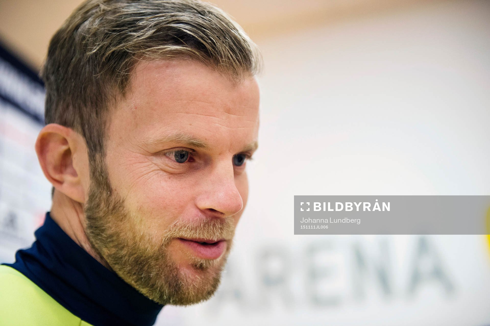 Mikael Antonsson i mixed zone